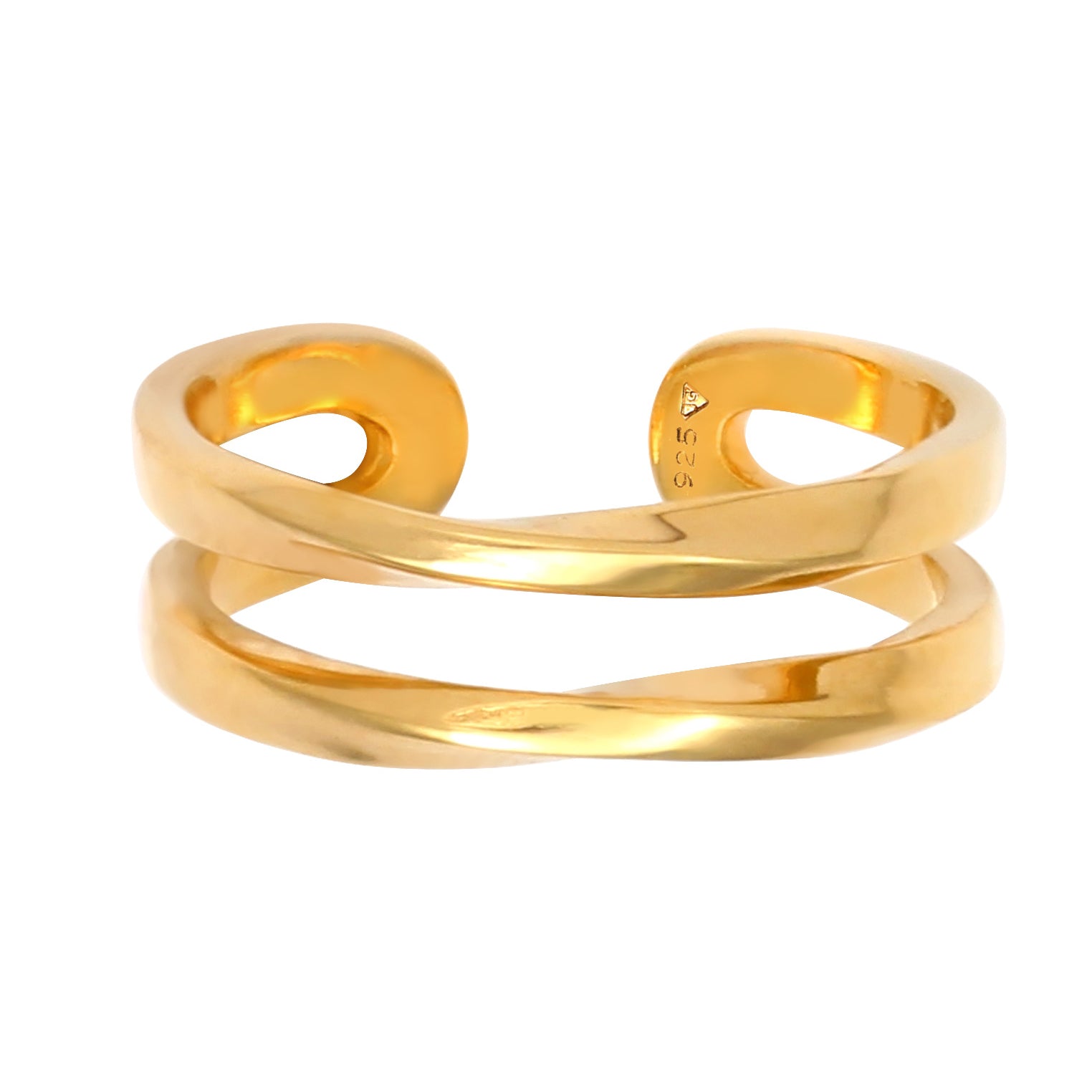 Gold - Elli | Ring | 925 Sterling Silber vergoldet