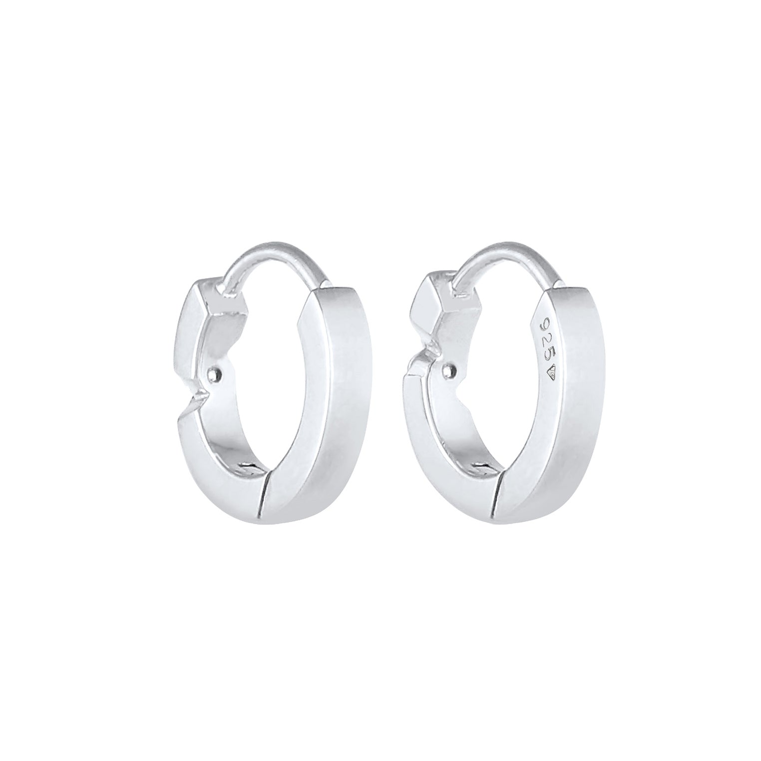 Silber - Elli DIAMONDS | Creole | Diamant ( Weiß, 0,03 ct ) | 925er Sterling Silber