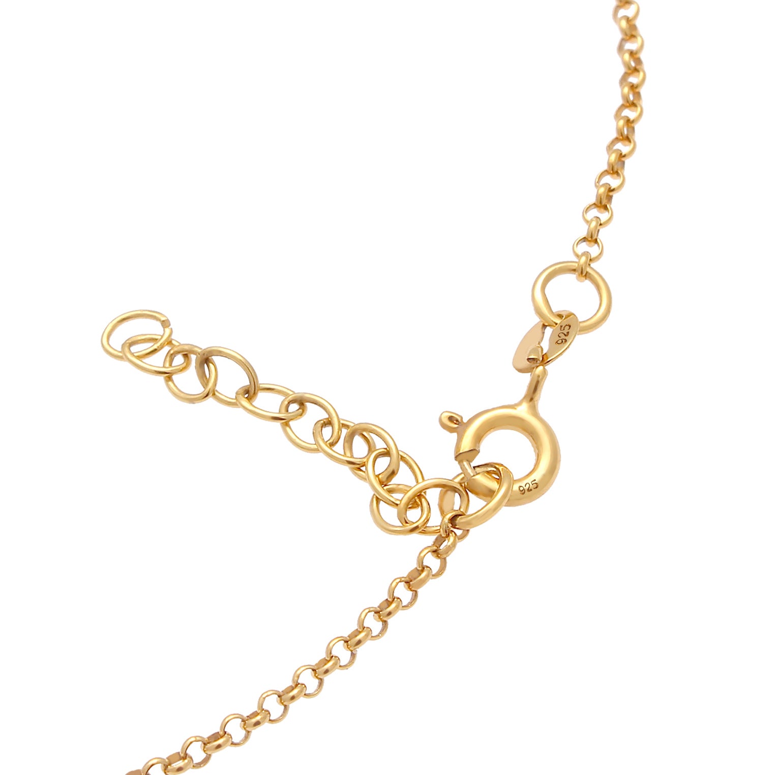 Gold - Nenalina | Fußkettchen Herz | 925 Sterling Silber vergoldet