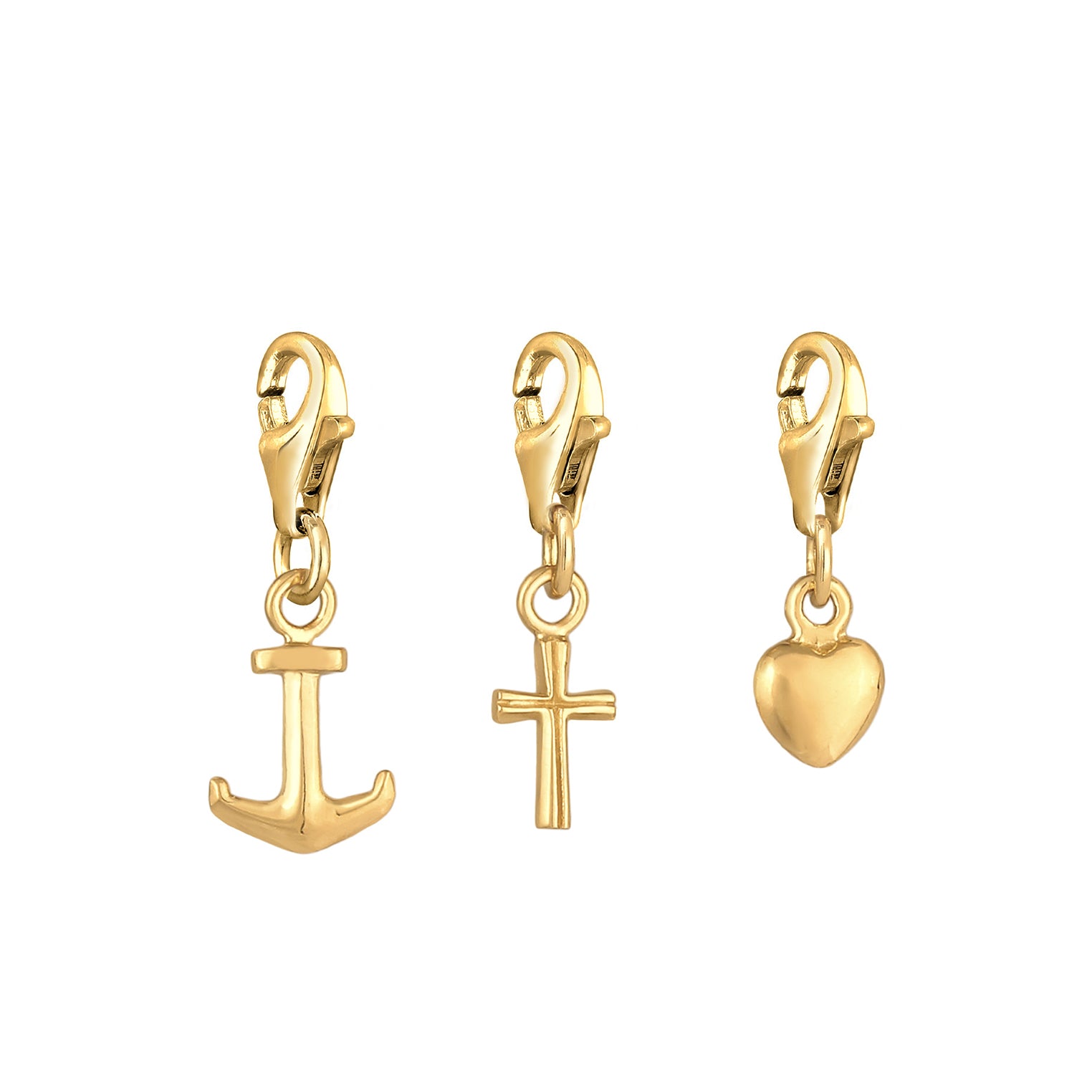 Gold - Nenalina | Charm Anker | 925 Sterling Silber vergoldet