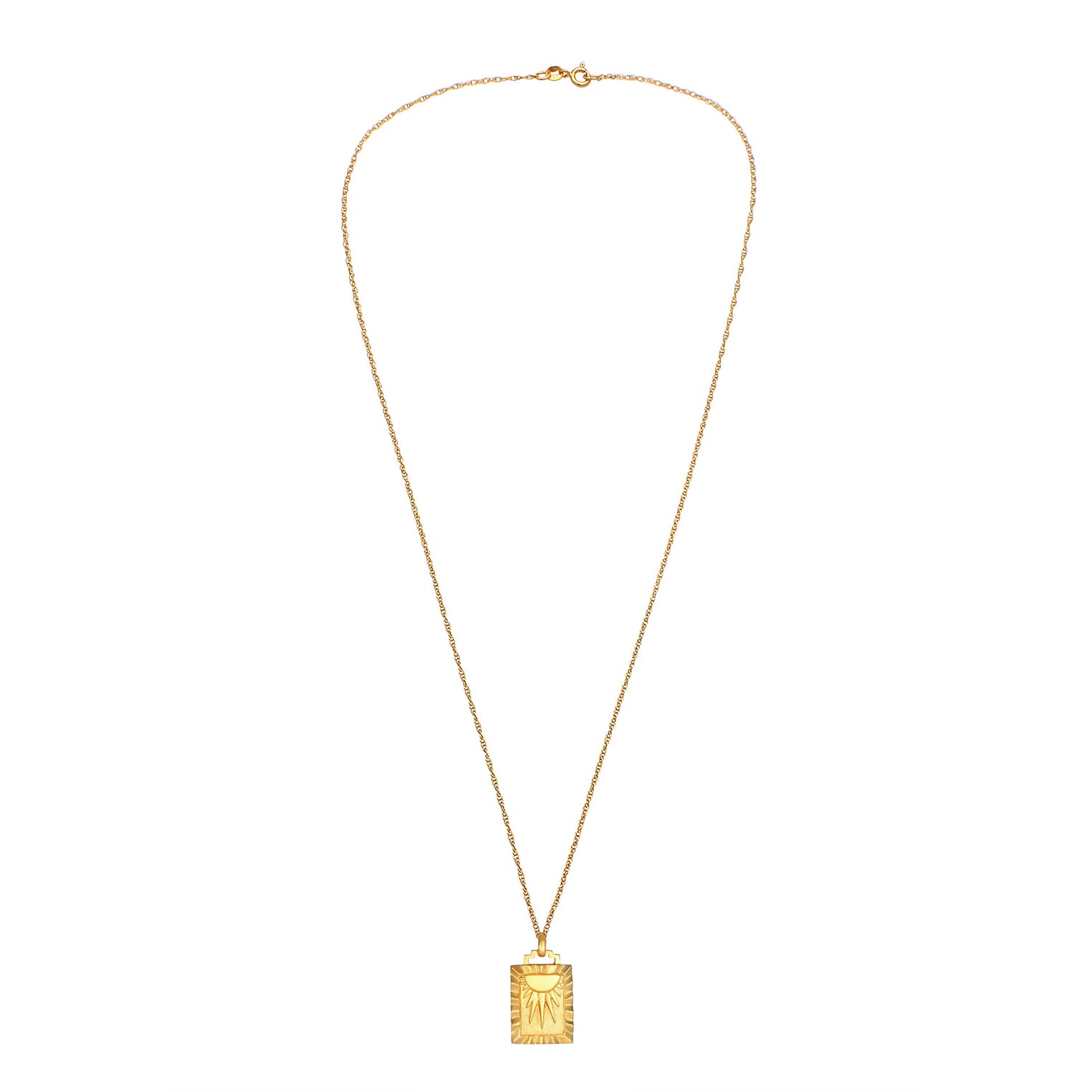 Gold - Elli | Halskette Sonne | 925 Sterling Silber vergoldet