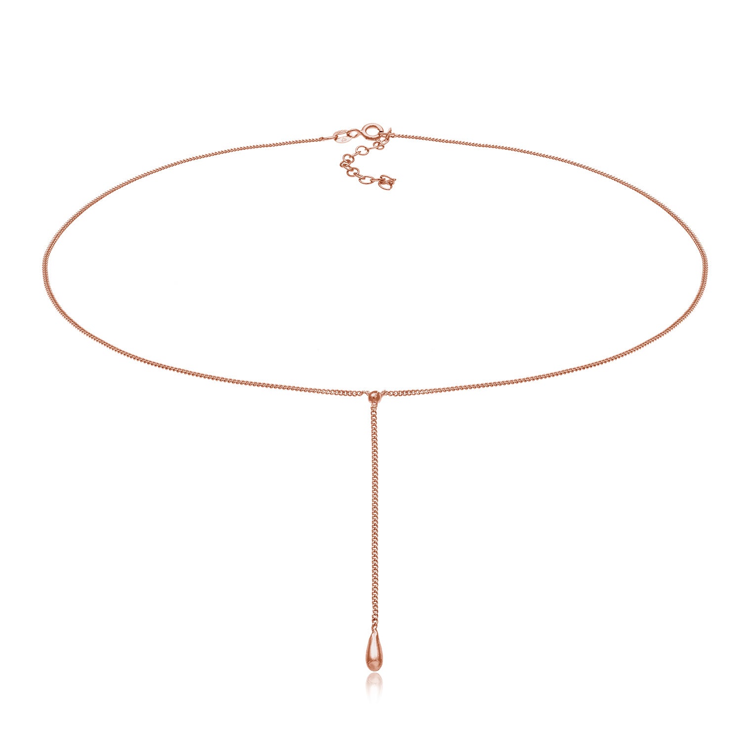 Roségold - Elli | Y-Halskette | 925 Sterling Silber Rosegold