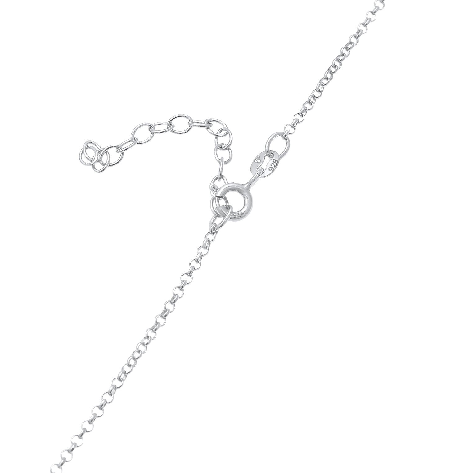 Silber - Elli | Halskette Kugel | Mit Kristallen von Swarovski® (Weiß) | 925er Sterling Silber