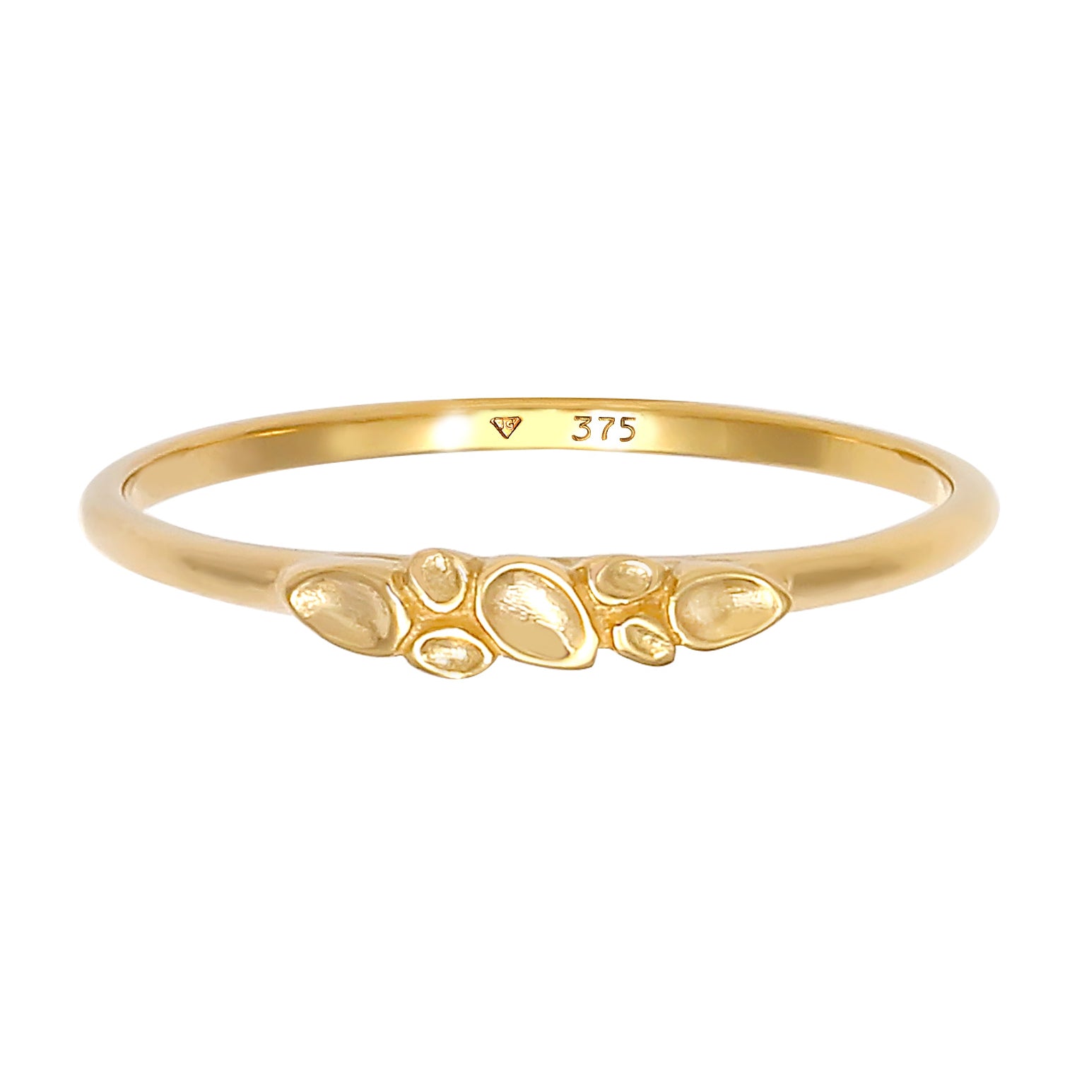 Gold - Elli PREMIUM | Ring Blume | 375 Gelbgold