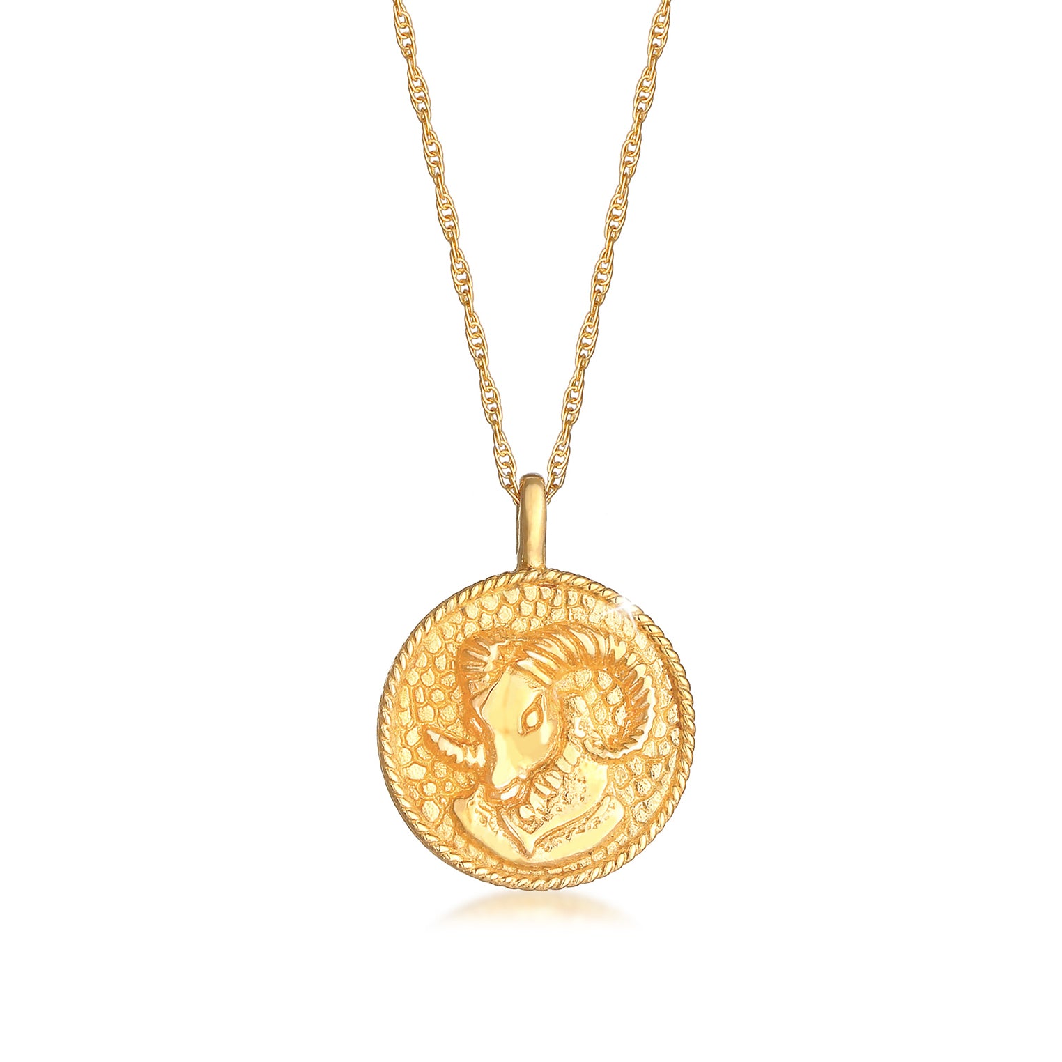 Gold - Elli | Halskette Sternzeichen Widder | 925 Sterling Silber vergoldet