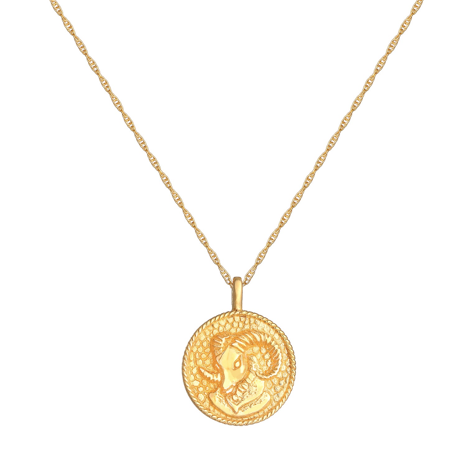Gold - Elli | Halskette Sternzeichen Widder | 925 Sterling Silber vergoldet