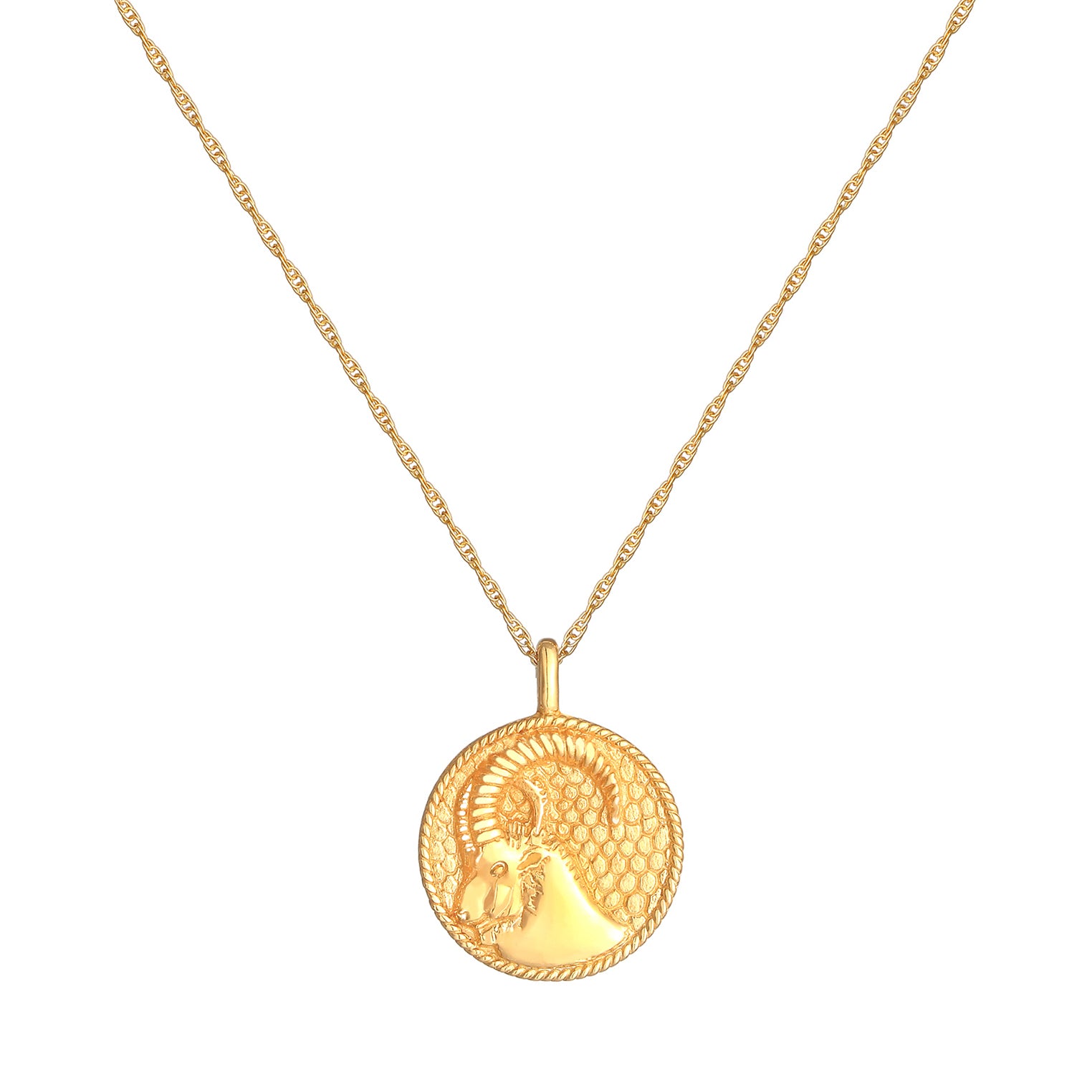 Gold - Elli | Halskette Sternzeichen Steinbock | 925 Sterling Silber vergoldet