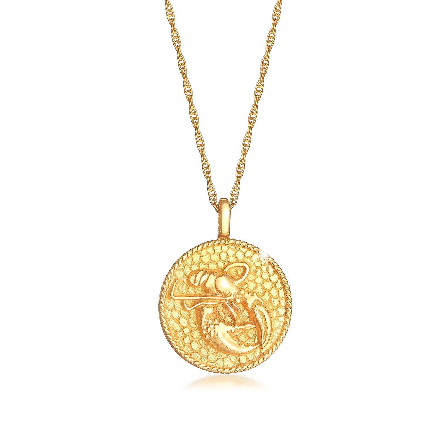 Gold - Elli | Halskette Sternzeichen Krebs | 925 Sterling Silber vergoldet