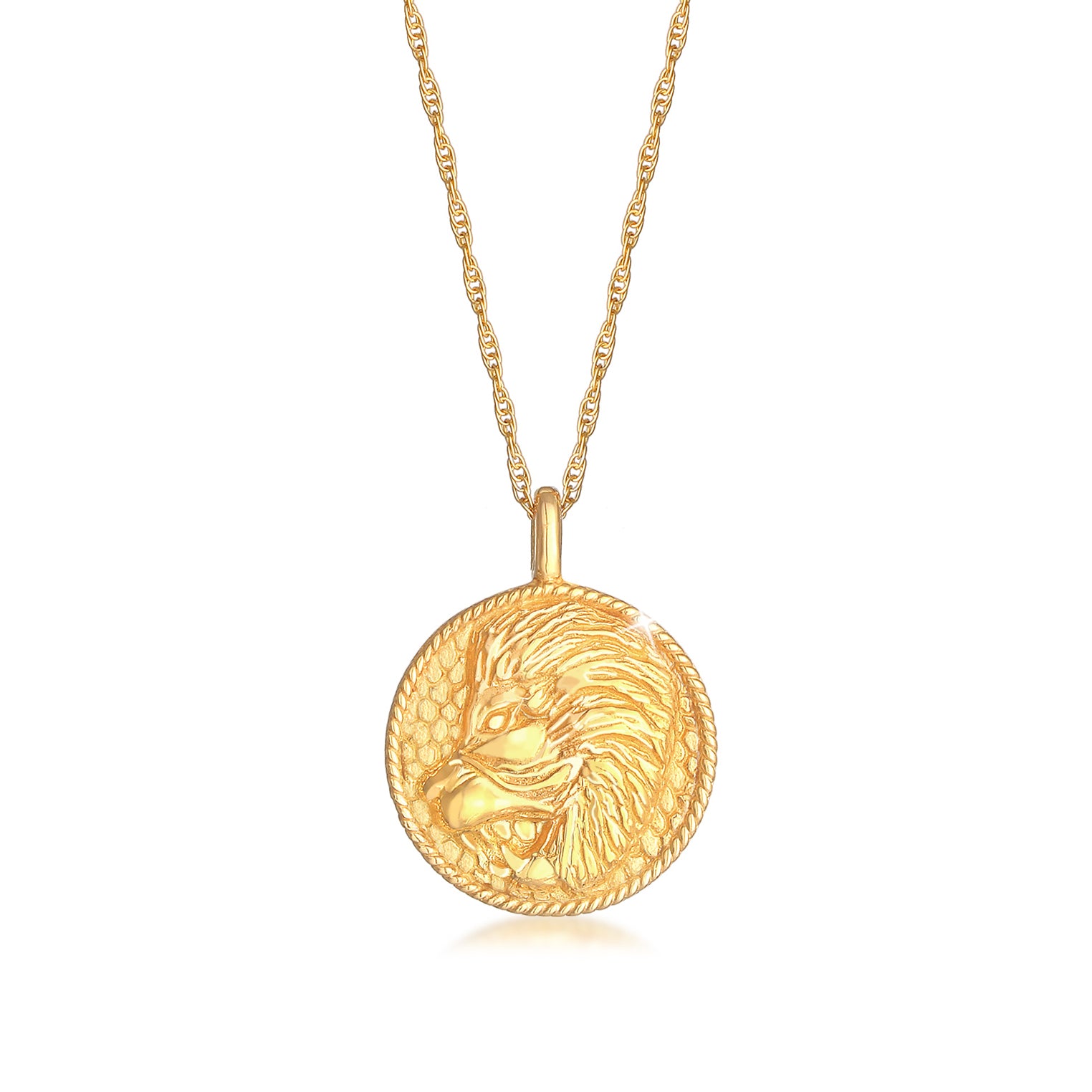 Gold - Elli | Halskette Sternzeichen Löwe | 925 Sterling Silber vergoldet
