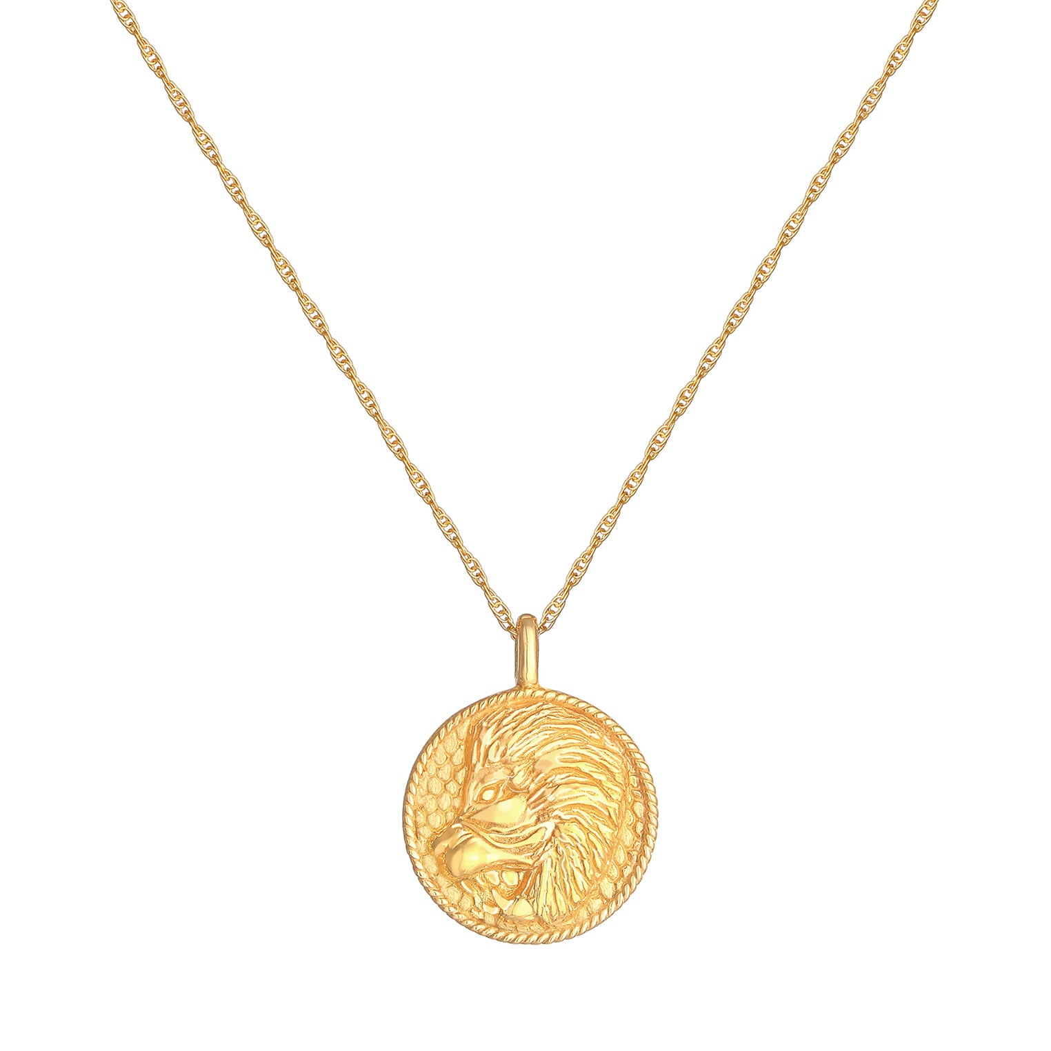 Gold - Elli | Halskette Sternzeichen Löwe | 925 Sterling Silber vergoldet