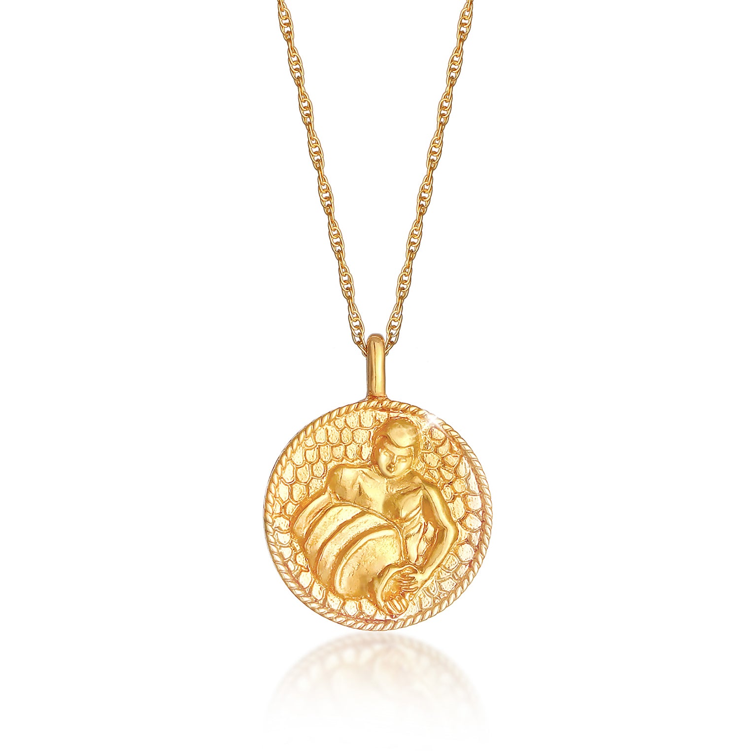 Gold - Elli | Halskette Sternzeichen Wassermann | 925er Sterling Silber vergoldet