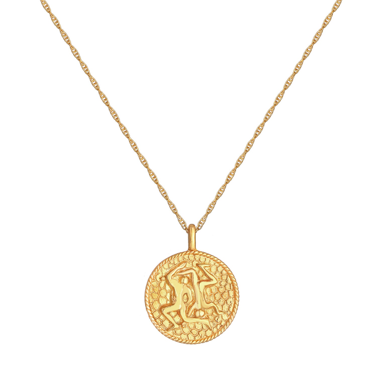 Gold - Elli | Halskette Sternzeichen Zwilling | 925 Sterling Silber vergoldet