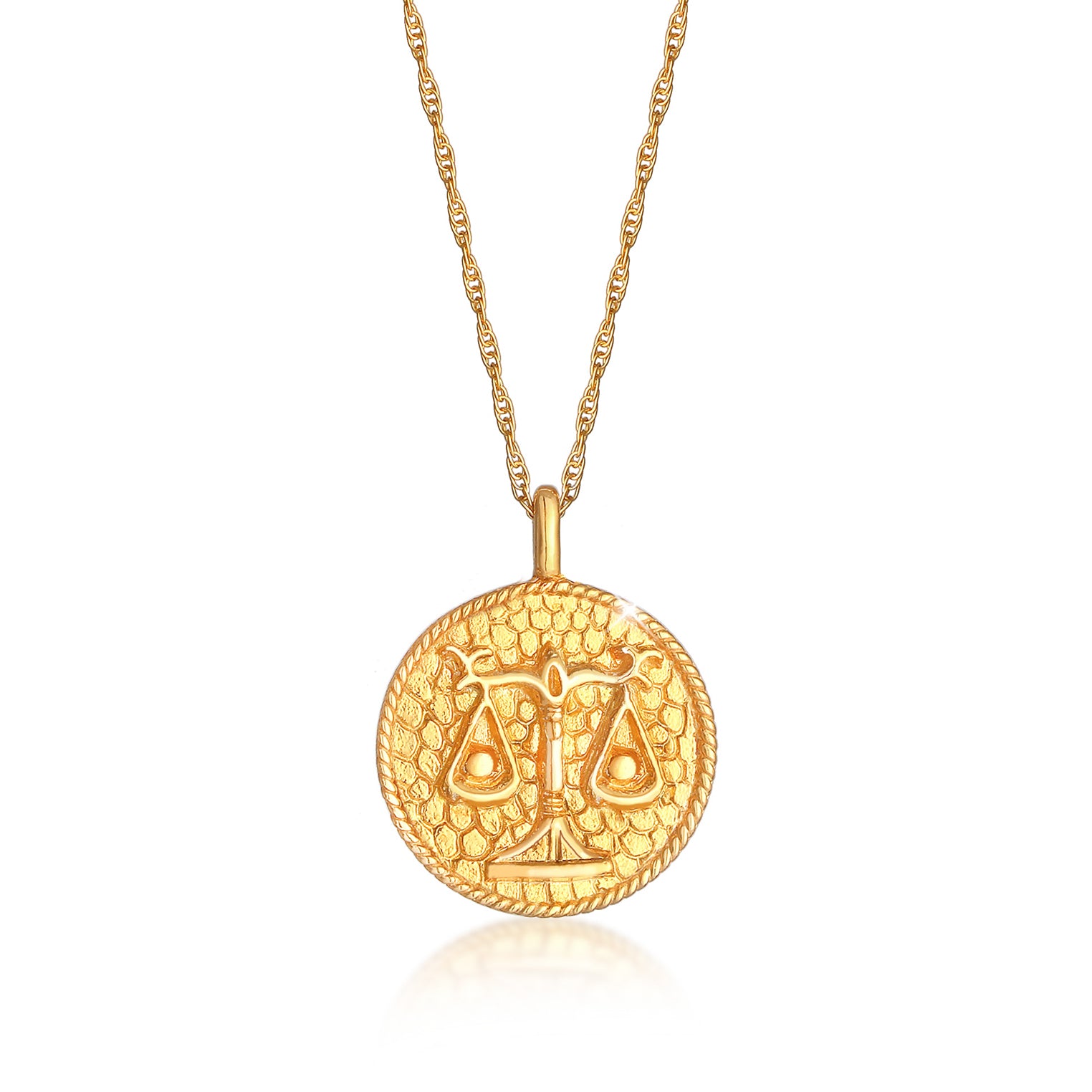 Gold - Elli | Halskette Sternzeichen Waage | 925 Sterling Silber vergoldet
