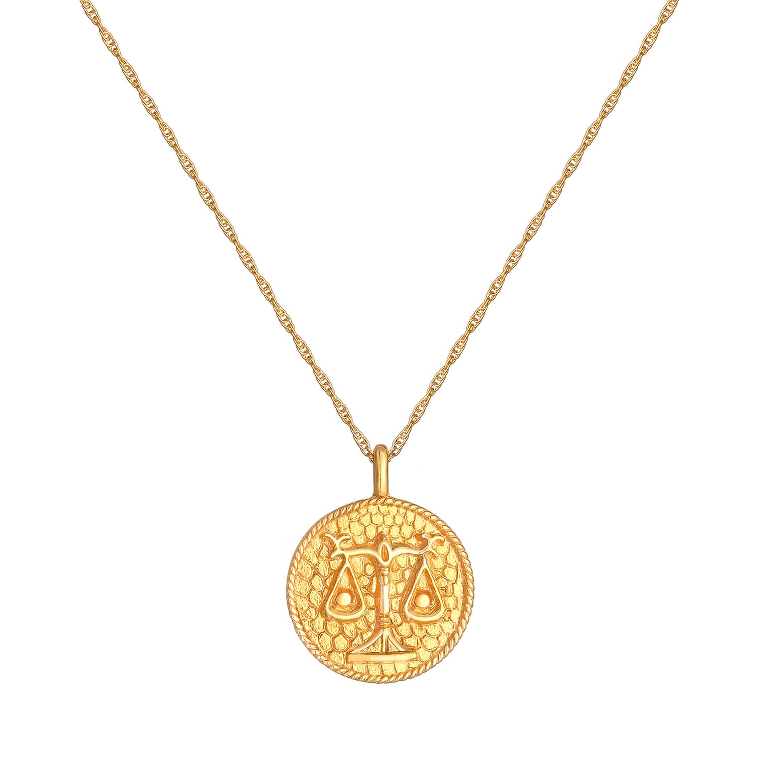 Gold - Elli | Halskette Sternzeichen Waage | 925 Sterling Silber vergoldet