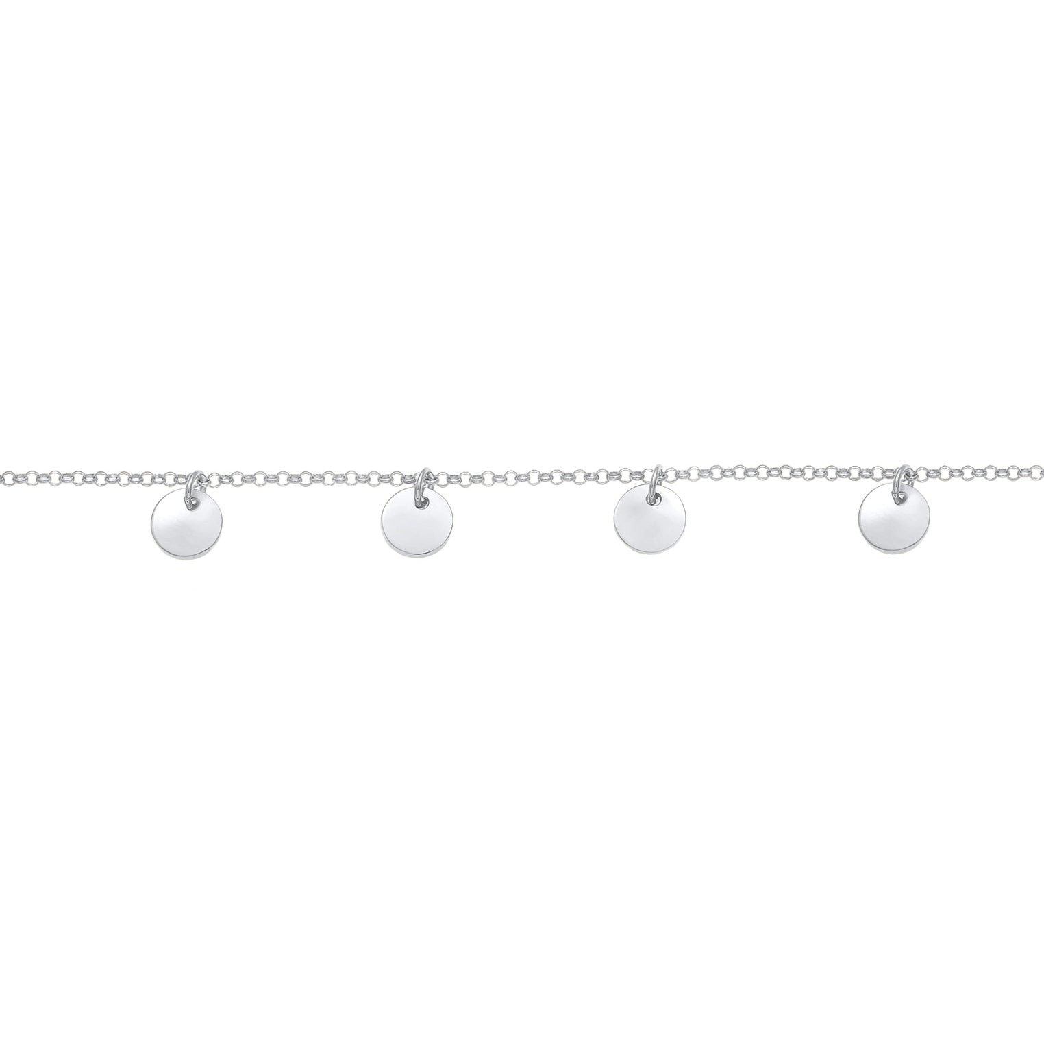 Silber - Elli | Choker Plättchen Anhänger | 925 Sterling Silber