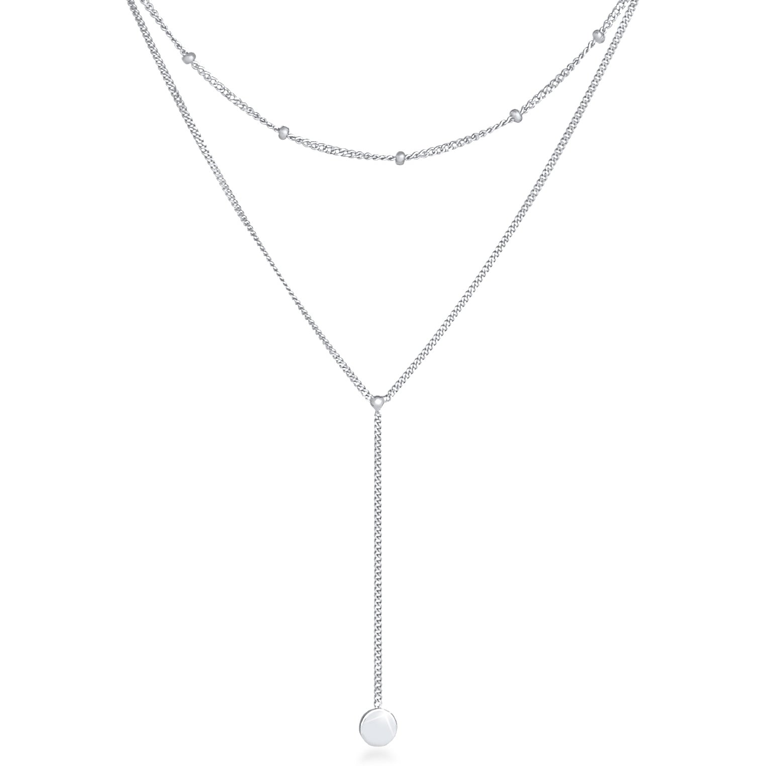 Silber - Elli | Layer-Halskette Basic | 925er Sterling Silber