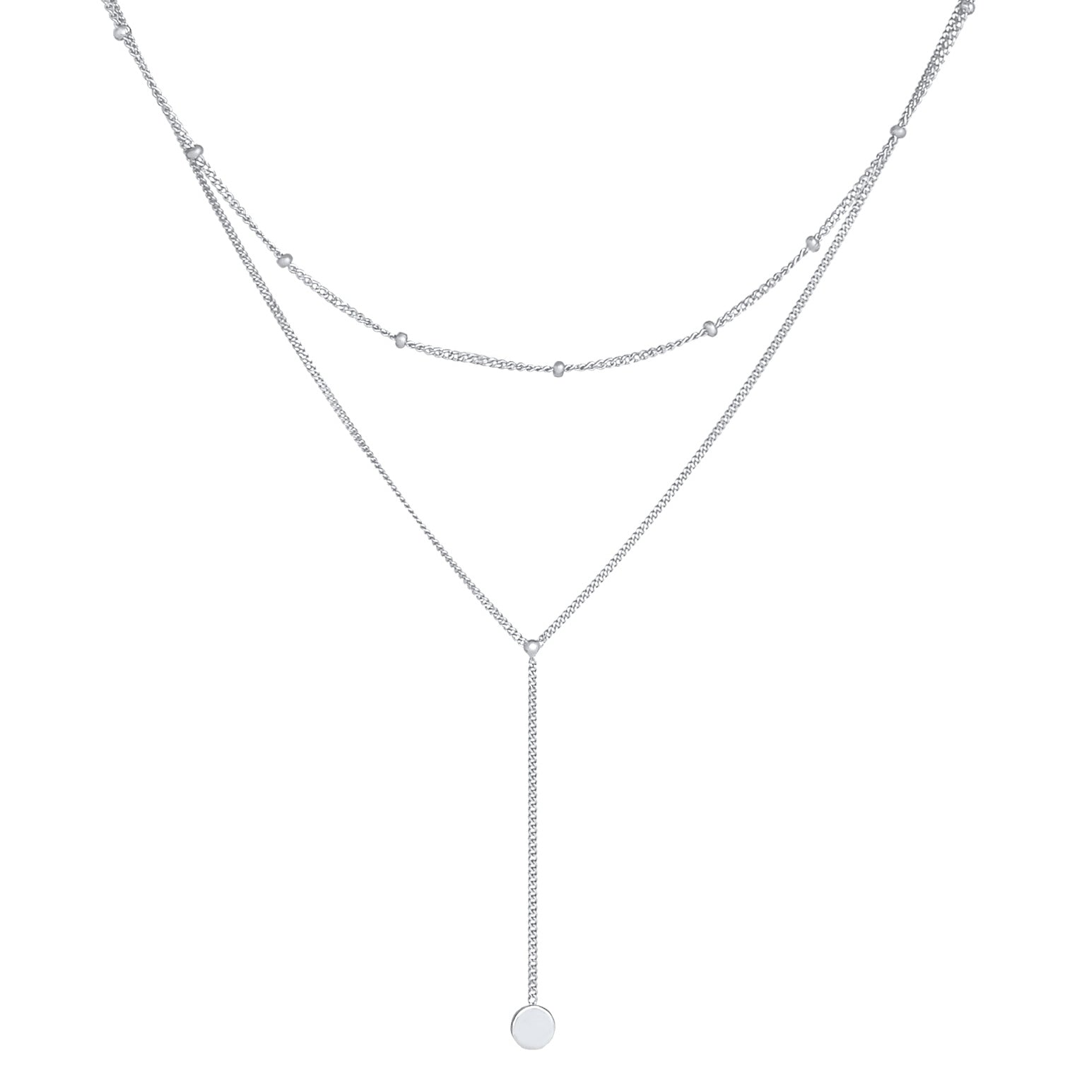 Silber - Elli | Layer-Halskette Basic | 925er Sterling Silber
