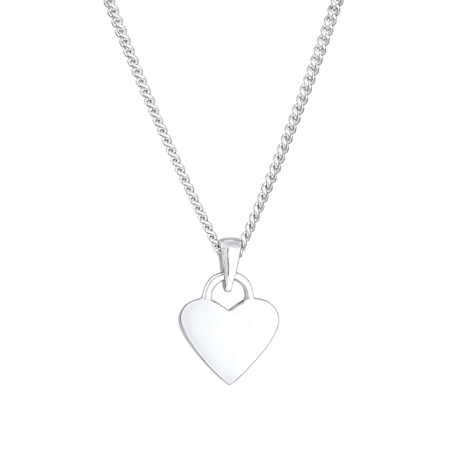 Silber - Elli | Halskette Herz | Emaille (Rot) | 925er Sterling Silber