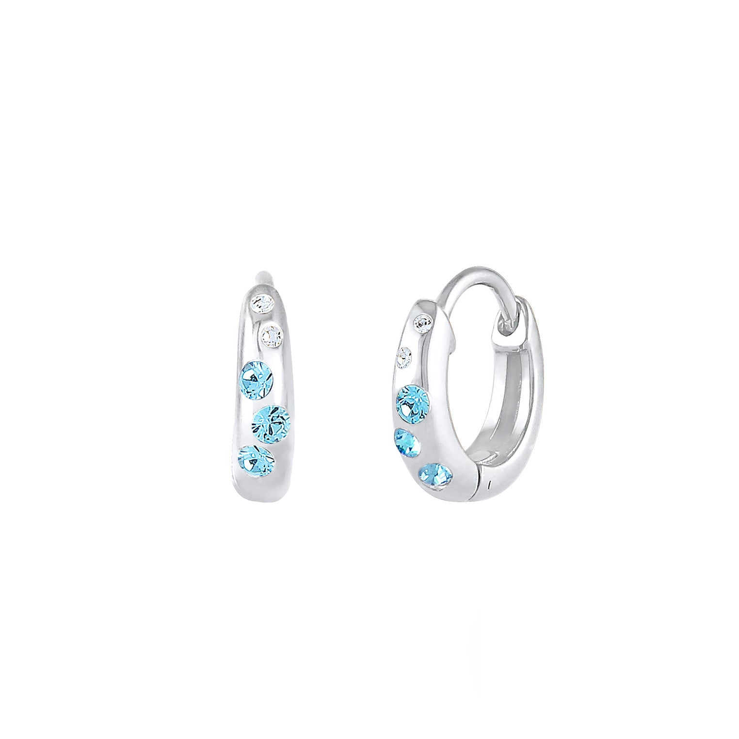 Silber - Elli | Ohrring | Kristall ( Hellblau ) | 925er Sterling Silber