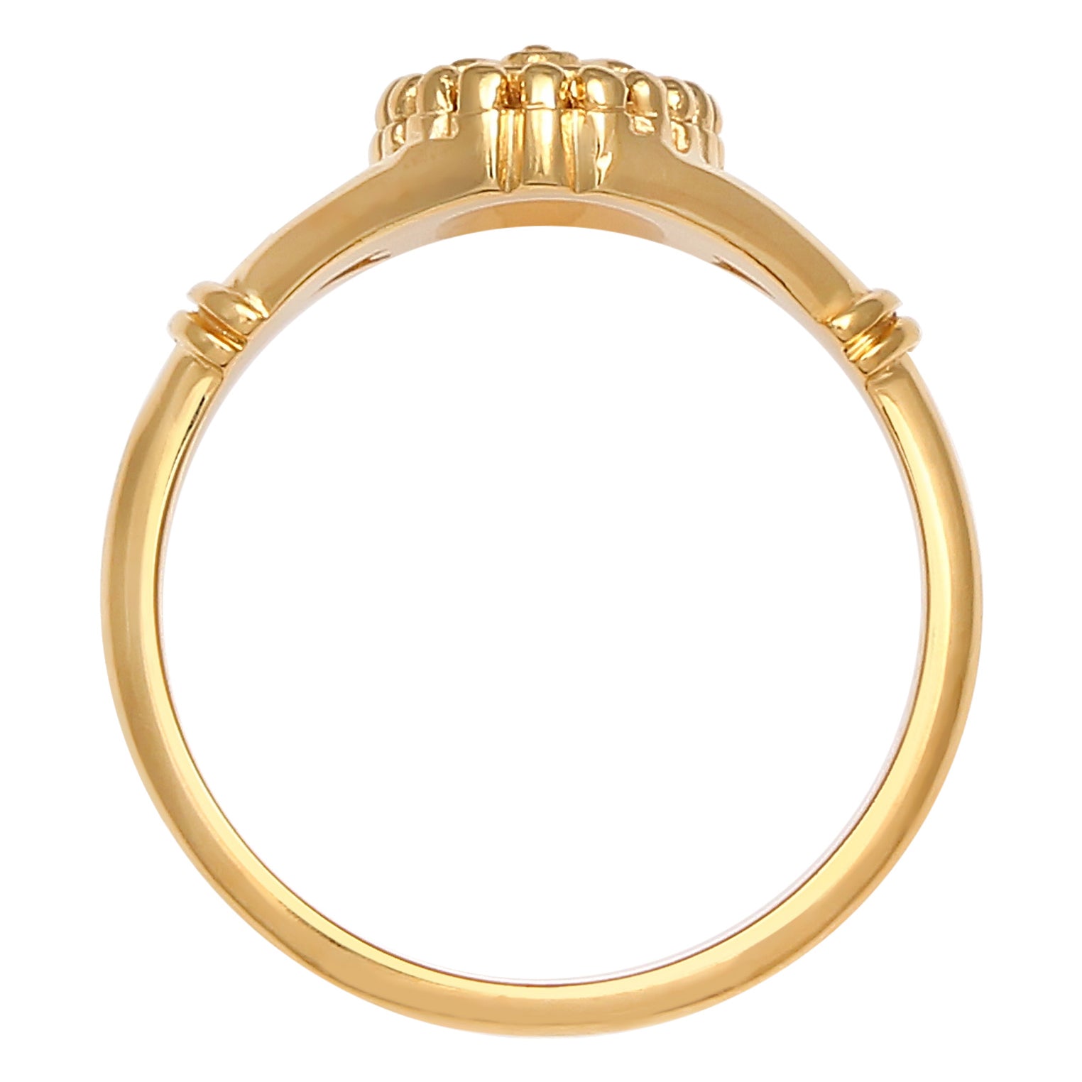 Gold - Elli | Ring Marienbild | 925 Sterling Silber vergoldet