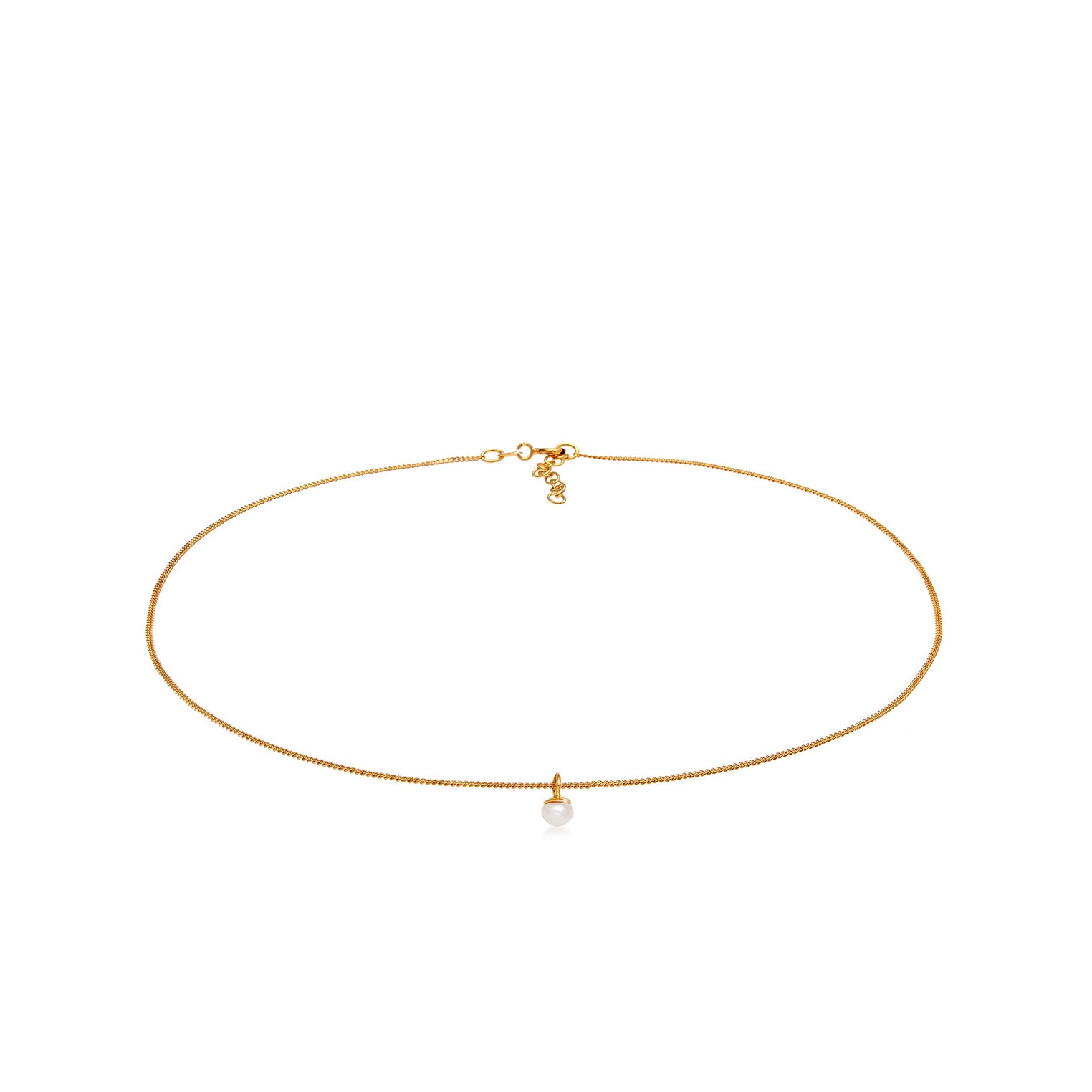 Gold - Elli | Choker | Süßwasserzuchtperle | 925 Sterling Silber vergoldet