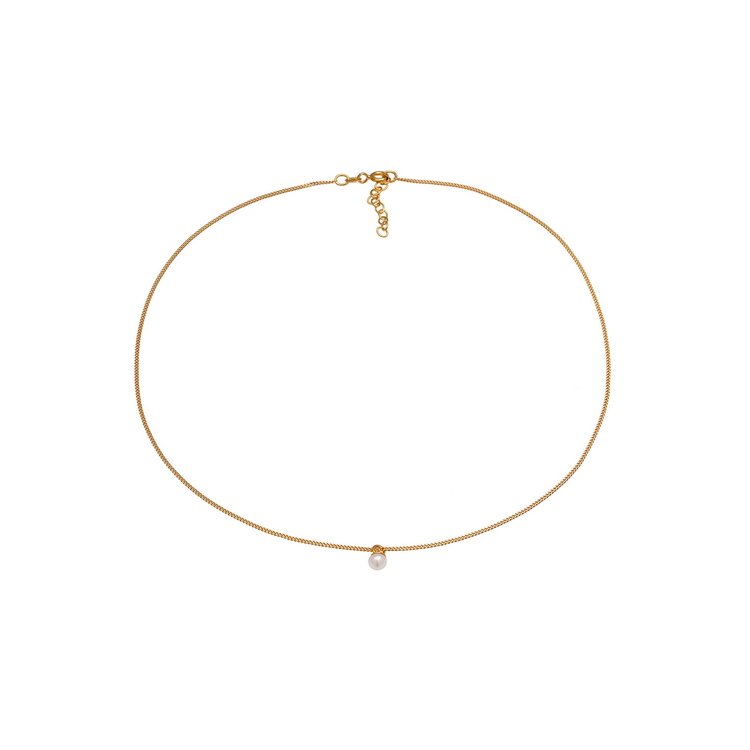 Gold - Elli | Choker | Süßwasserzuchtperle | 925 Sterling Silber vergoldet