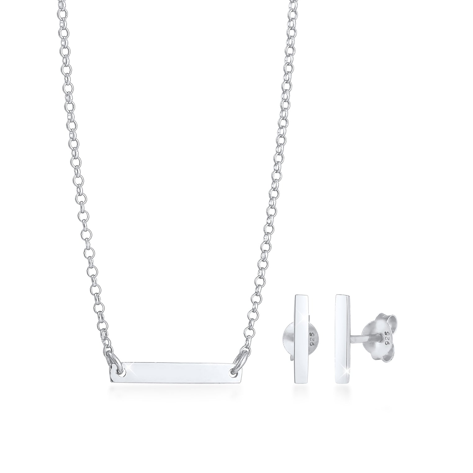 Silber - Elli | Schmuckset  Geo | 925er Sterling Silber