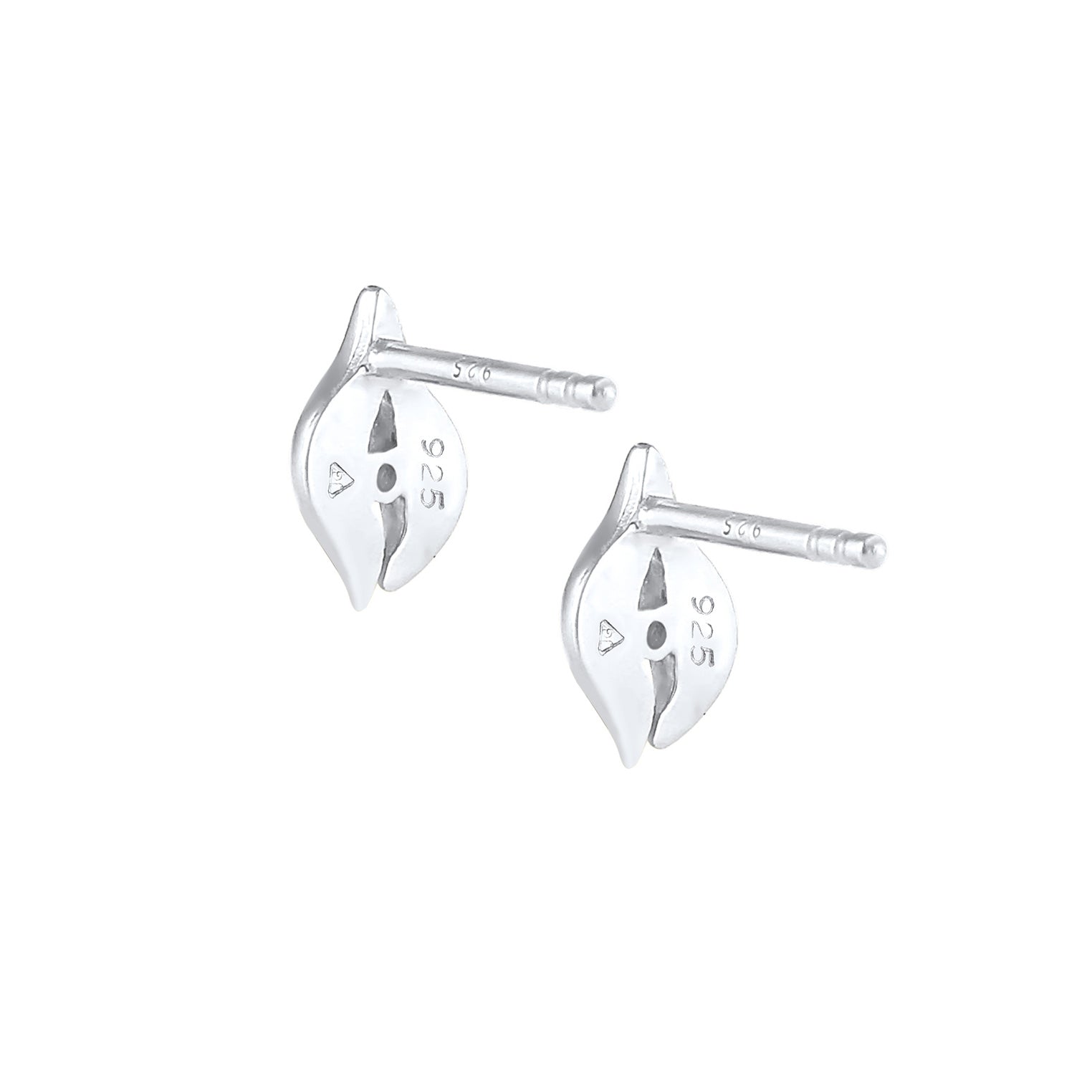 Silber - Elli DIAMONDS | Ohrstecker Tropfen | Diamant ( Weiß, 0,03 ct ) | 925er Sterling Silber