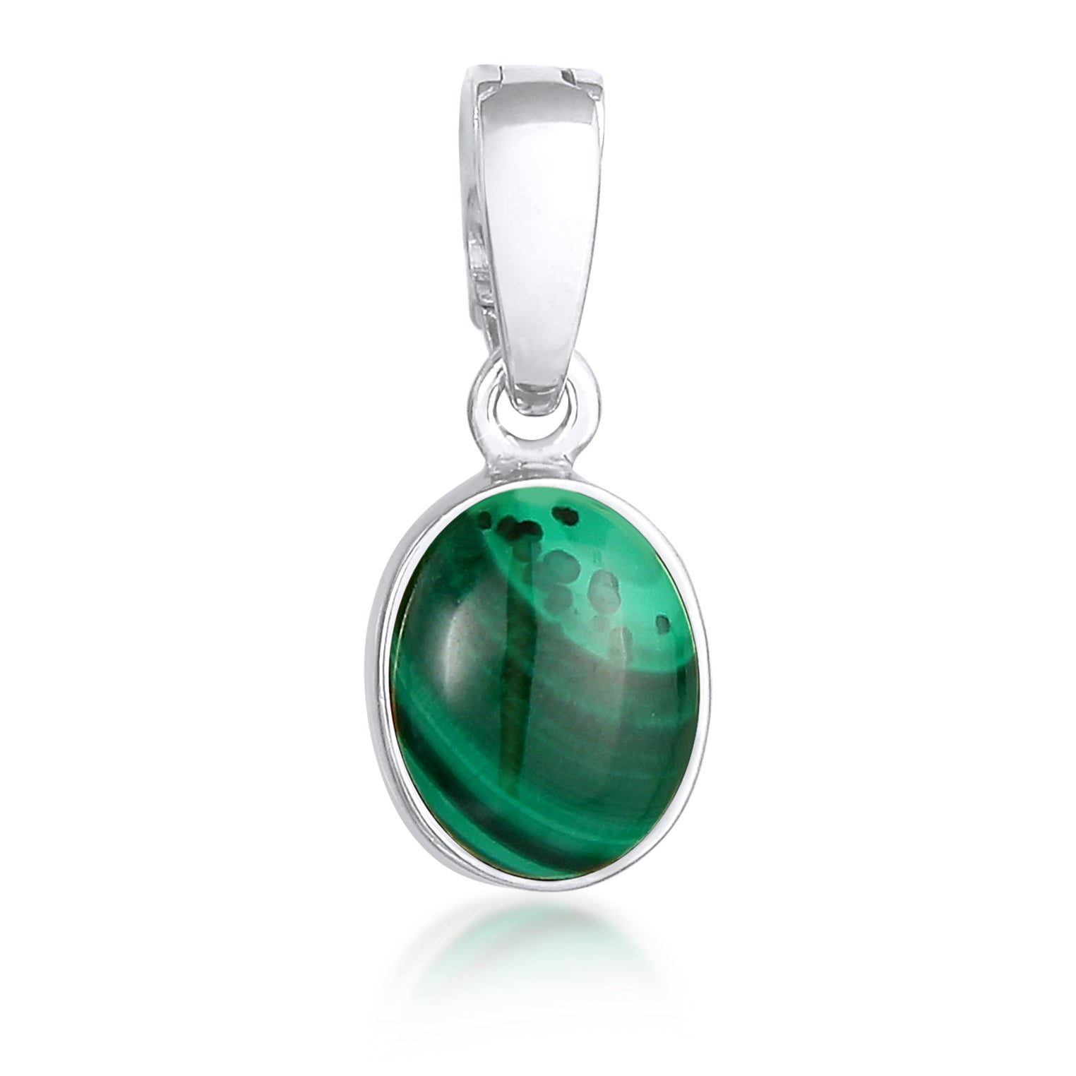 Silber - Nenalina | Anhänger | Malachit ( Grün ) | 925er Sterling Silber