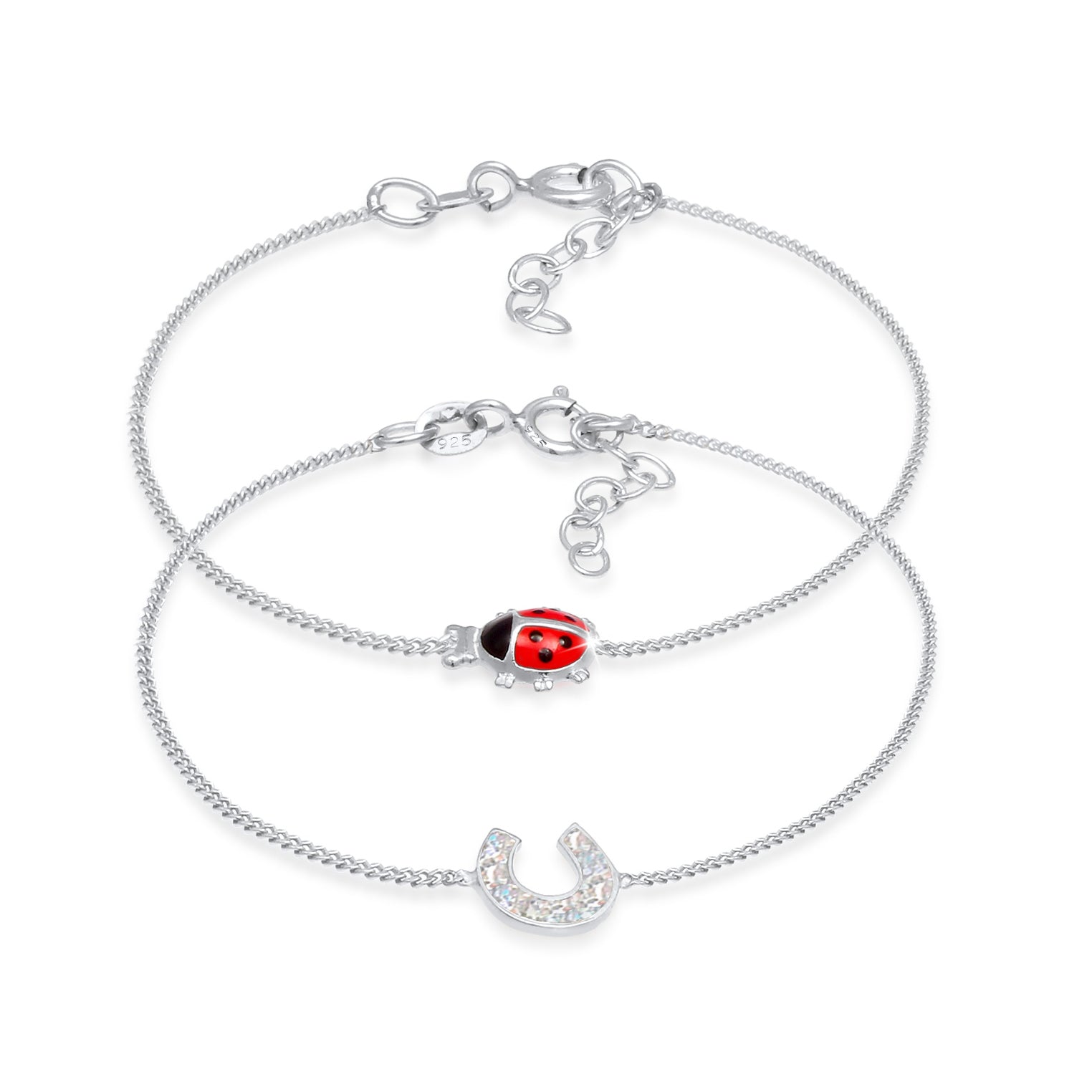 Silber - Elli | Armbandset Hufeisen | 925er Sterling Silber
