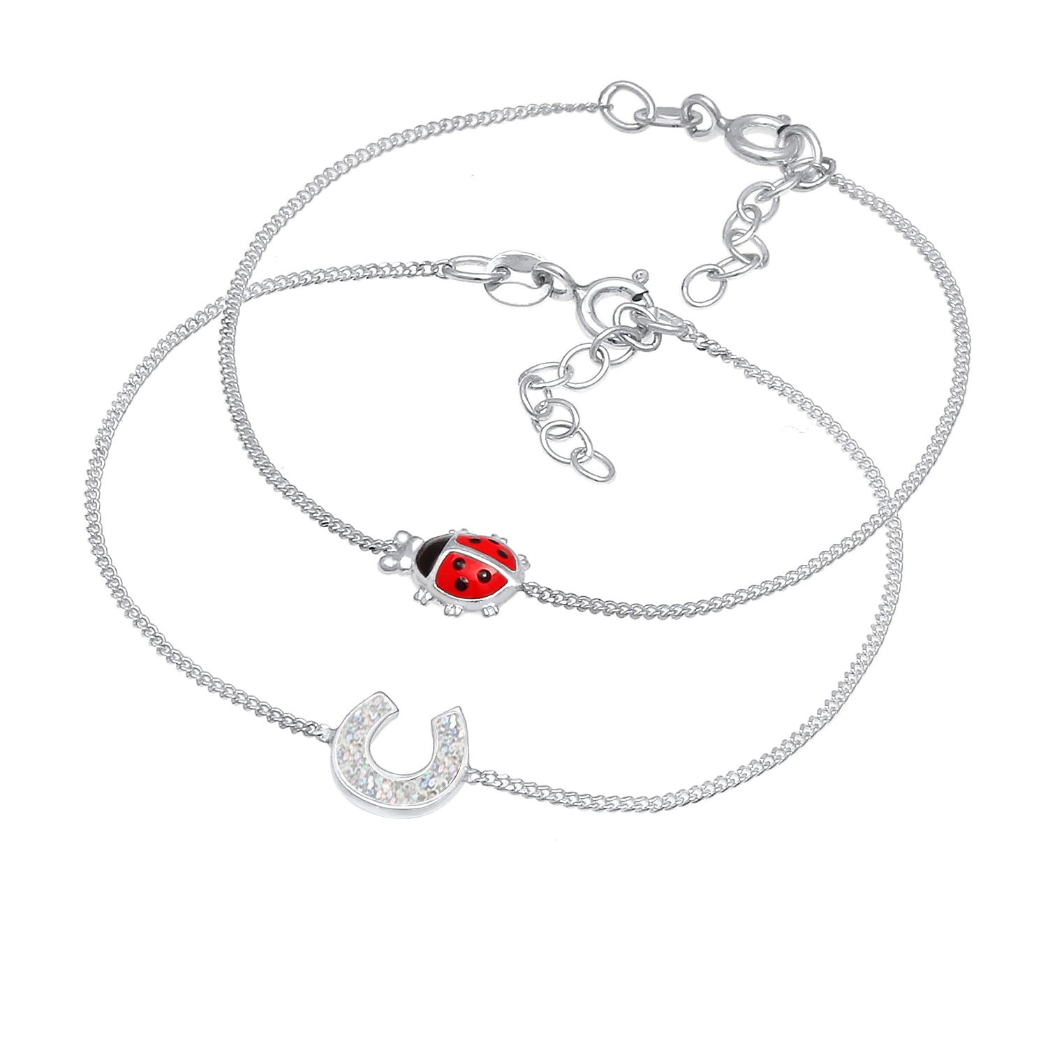 Silber - Elli | Armbandset Hufeisen | 925er Sterling Silber