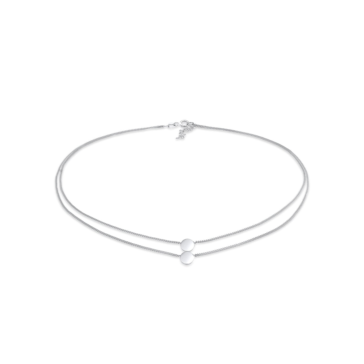 Silber - Elli | Choker Disc | 925er Sterling Silber
