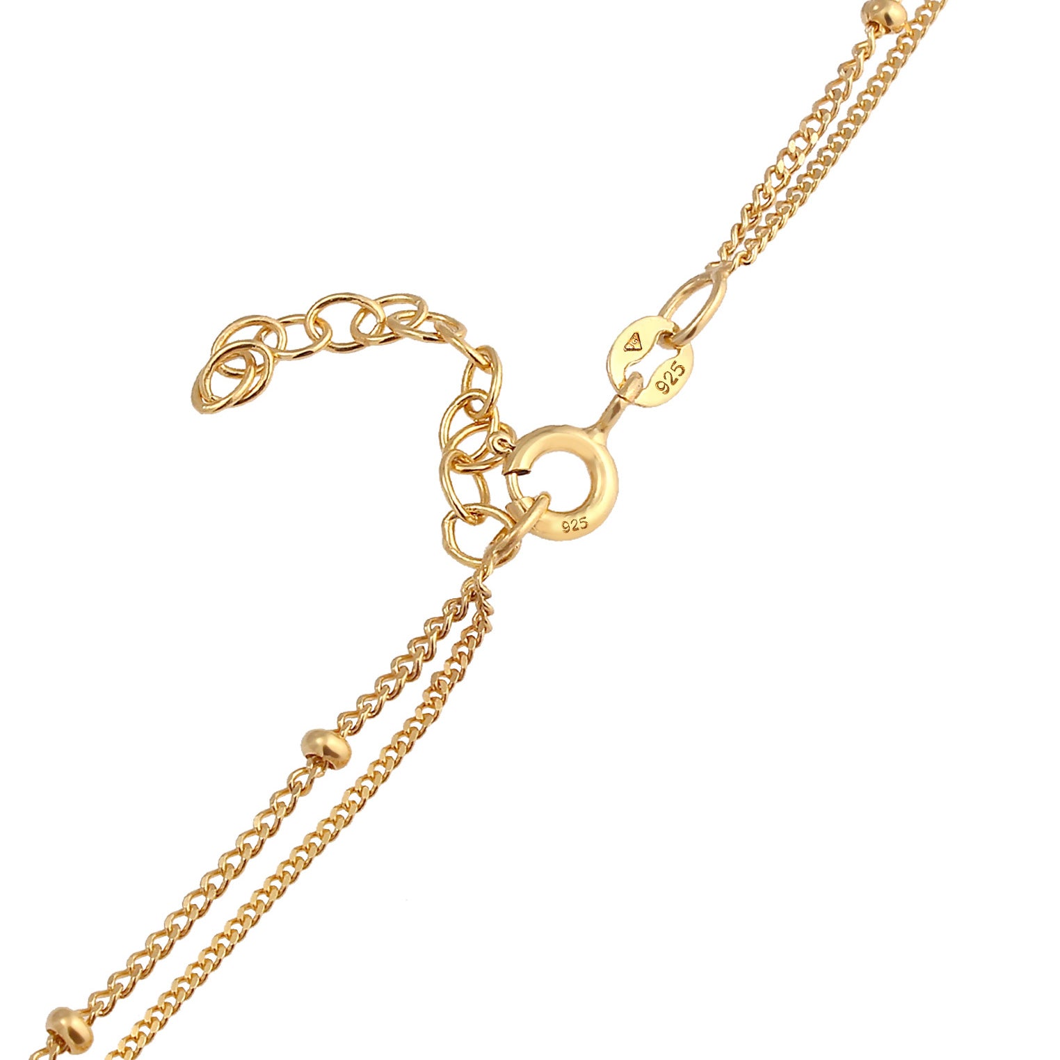 Gold - Elli | Layer-Choker | Quarz (Rosa) | 925 Sterling Silber vergoldet
