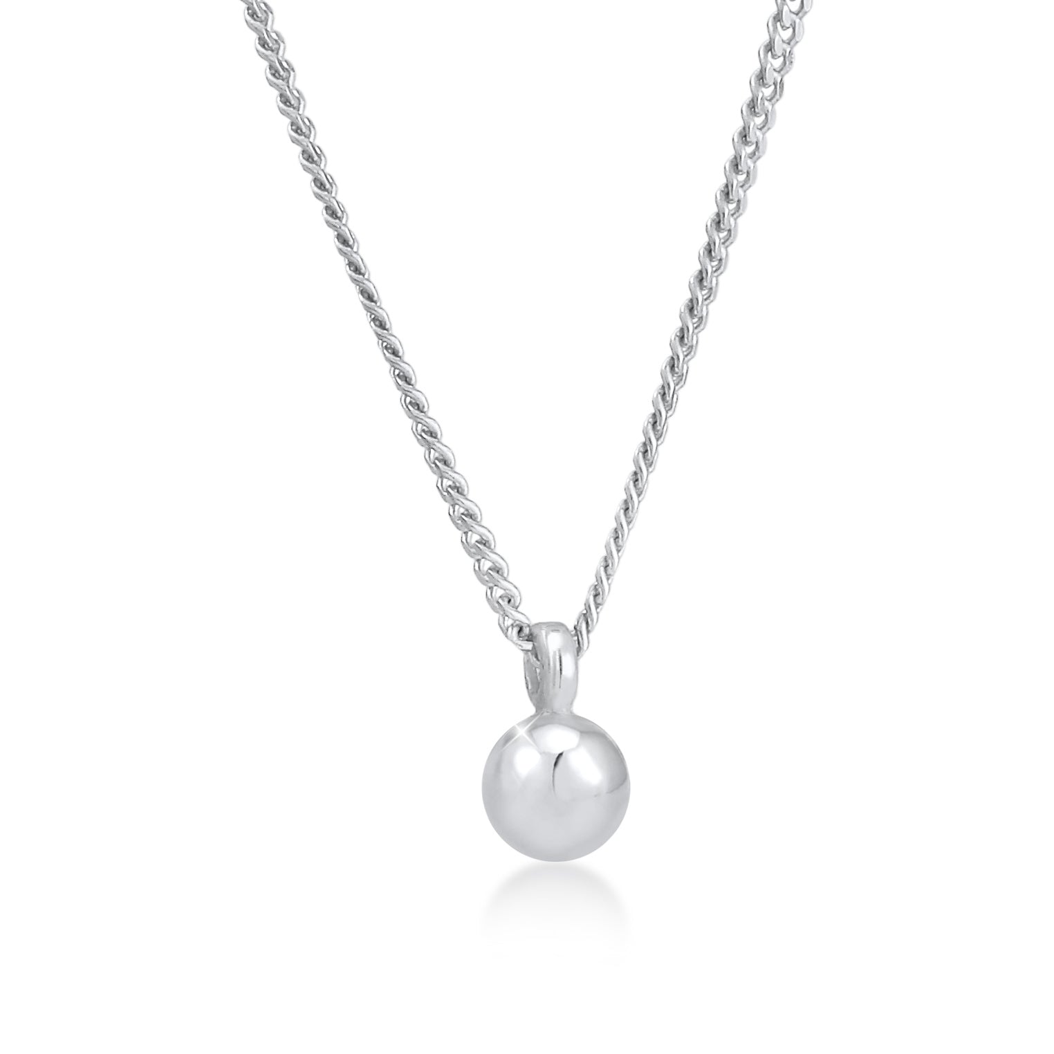 Silber - Elli | Halskette Kugel | 925er Sterling Silber