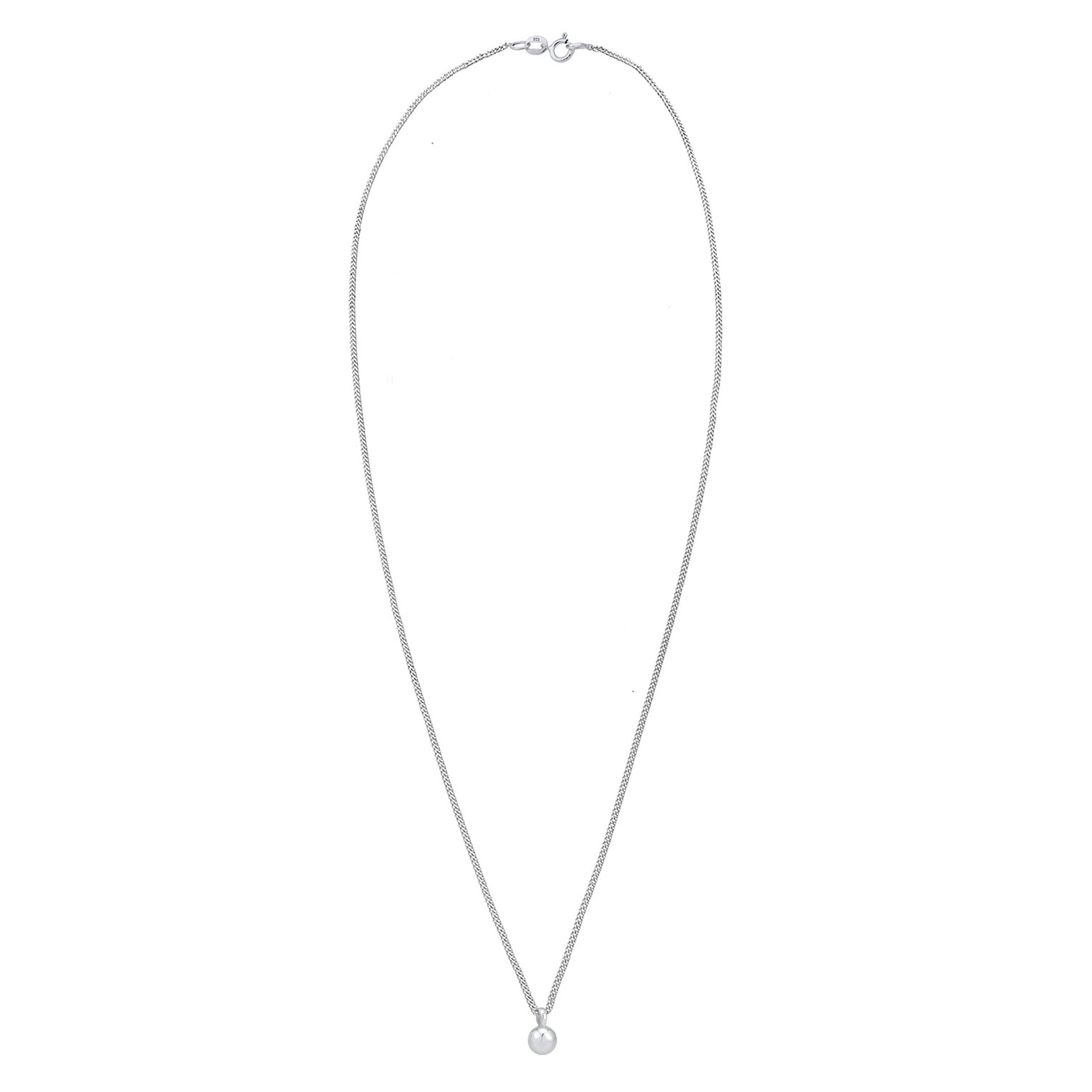 Silber - Elli | Halskette Kugel | 925er Sterling Silber