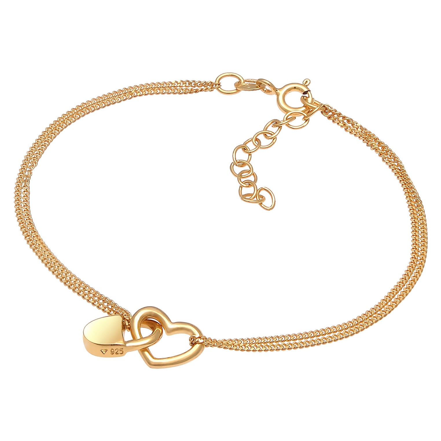Gold - Elli | Armband Herz | 925 Sterling Silber vergoldet