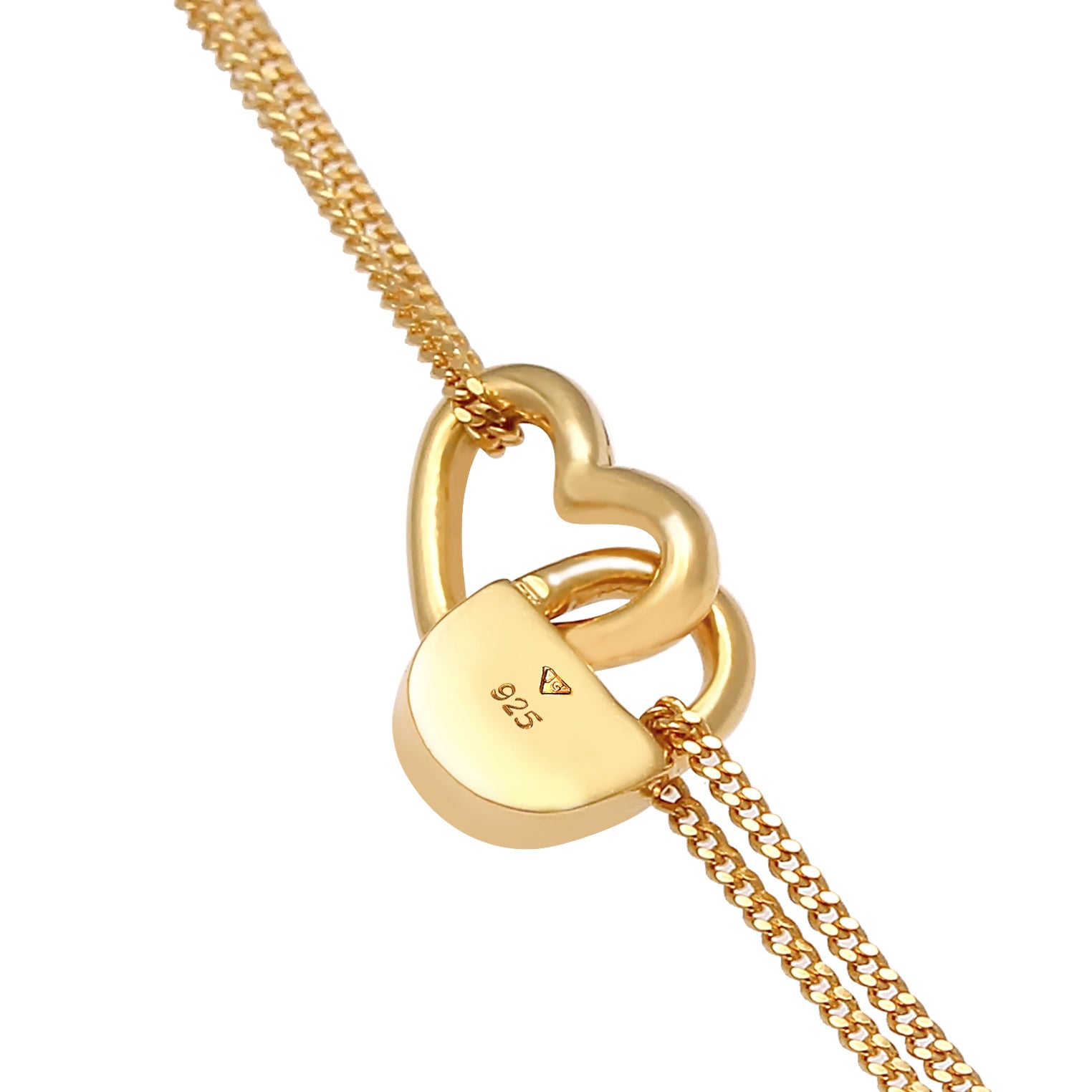 Gold - Elli | Armband Herz | 925 Sterling Silber vergoldet