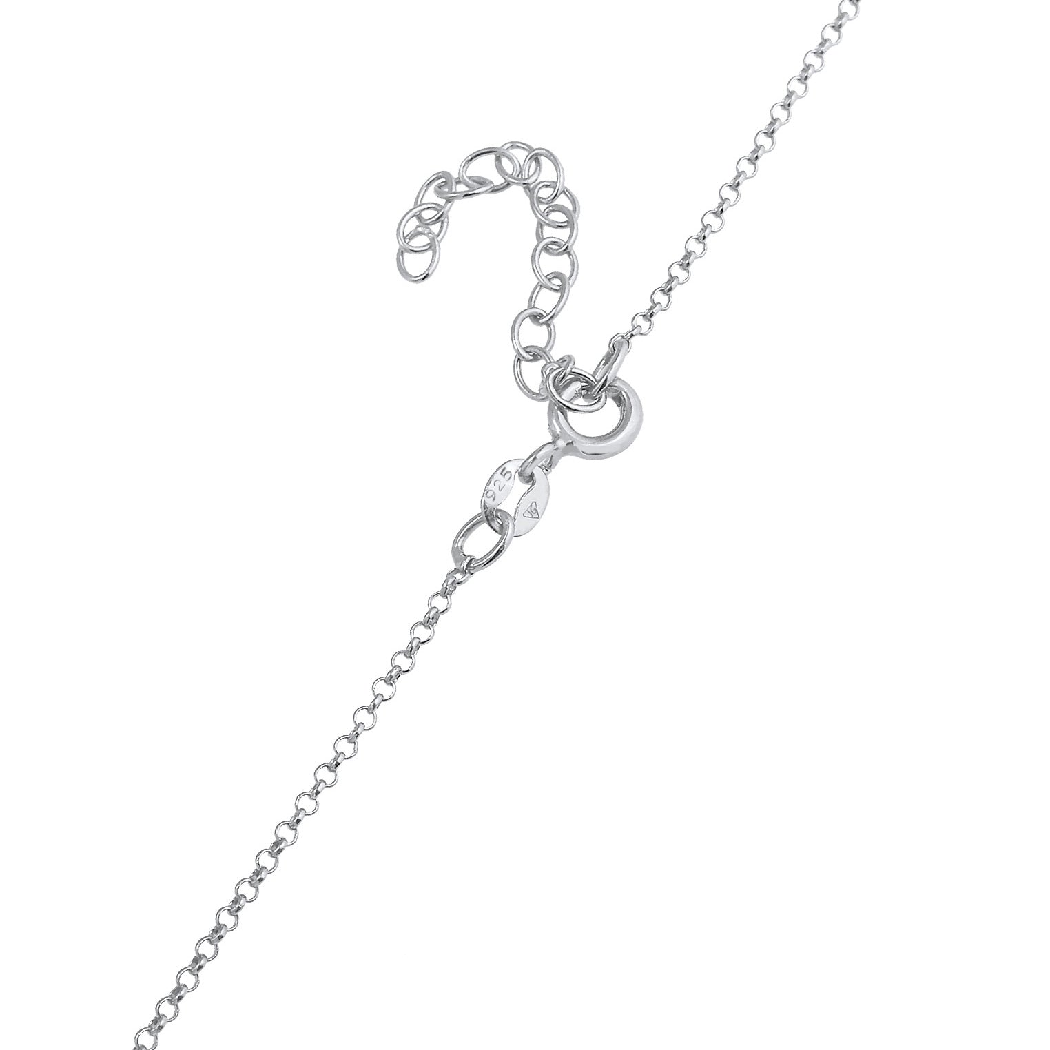 Silber - Elli | Solitär-Kette | Zirkonia (Weiß) | 925er Sterling Silber