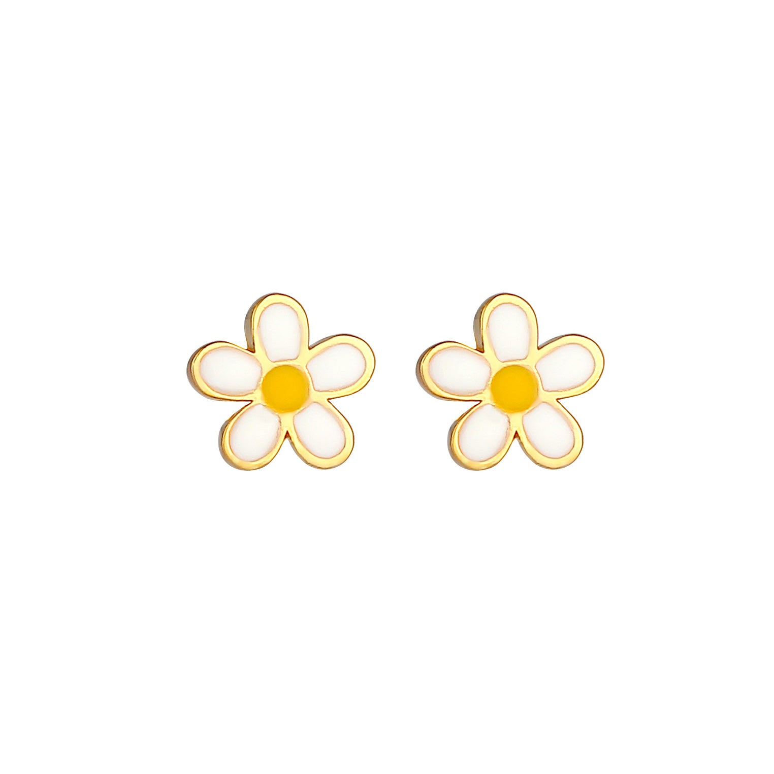 Gold - Elli | Ohrring Blume | 925 Sterling Silber vergoldet