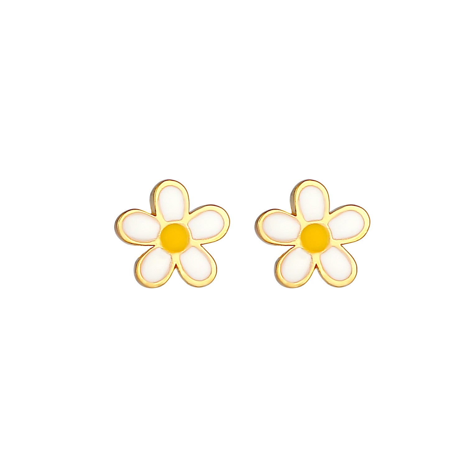 Gold - Elli | Ohrring Blume | 925 Sterling Silber vergoldet