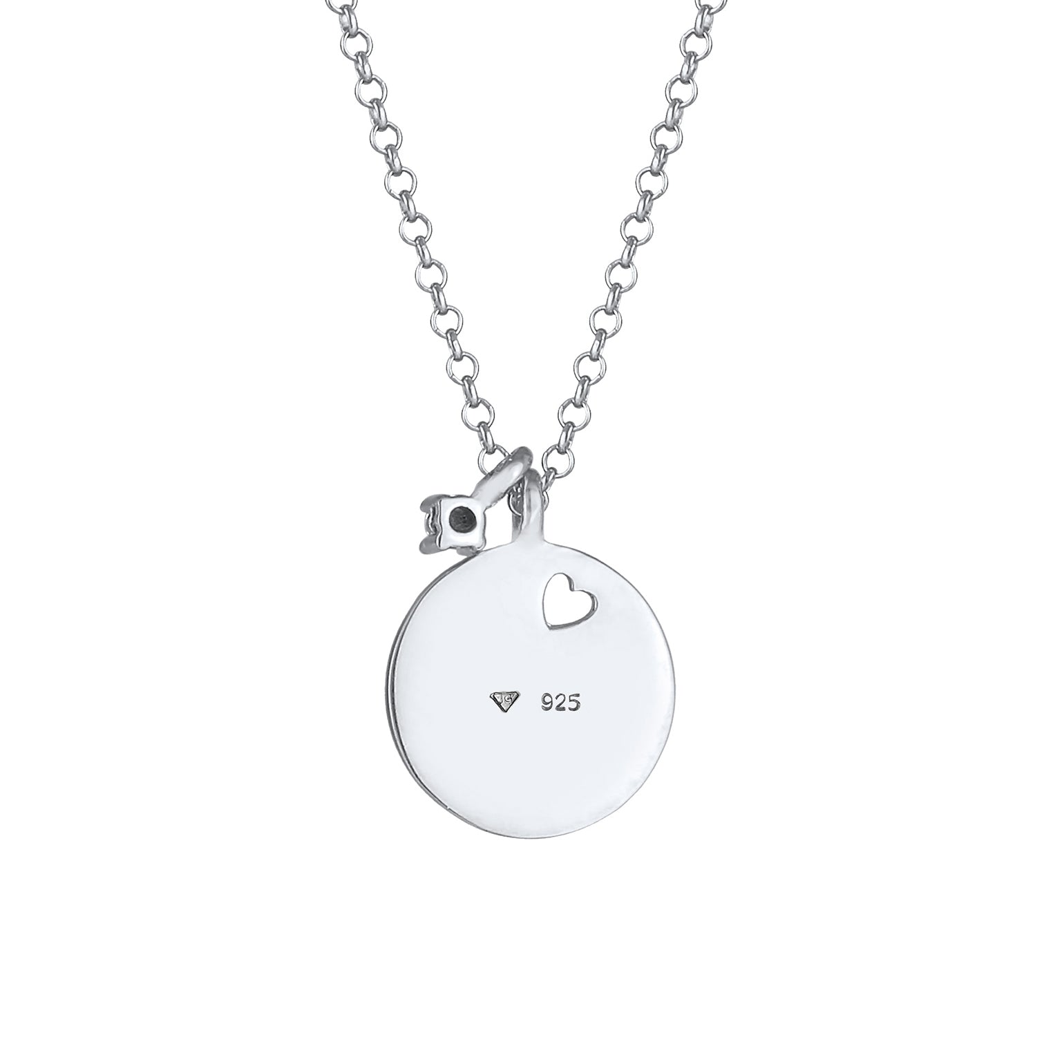 Silber - Elli DIAMONDS | Halskette Herz | Diamant (Weiß, 0.03 ct) | 925 Sterling Silber