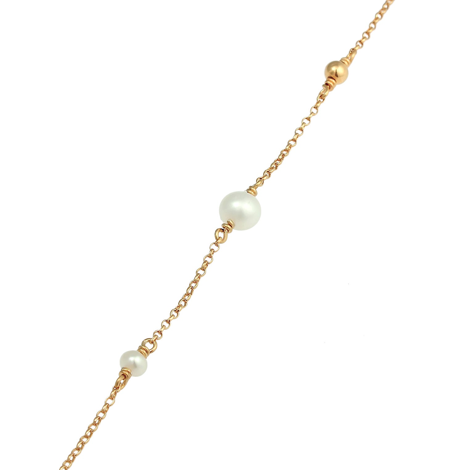 Gold - Elli | Armband | Süßwasserperle | 925 Sterling Silber vergoldet