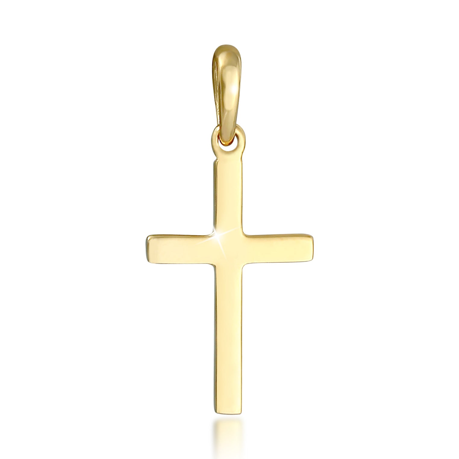 Gold - Elli | Anhänger Kreuz | 925 Sterling Silber vergoldet