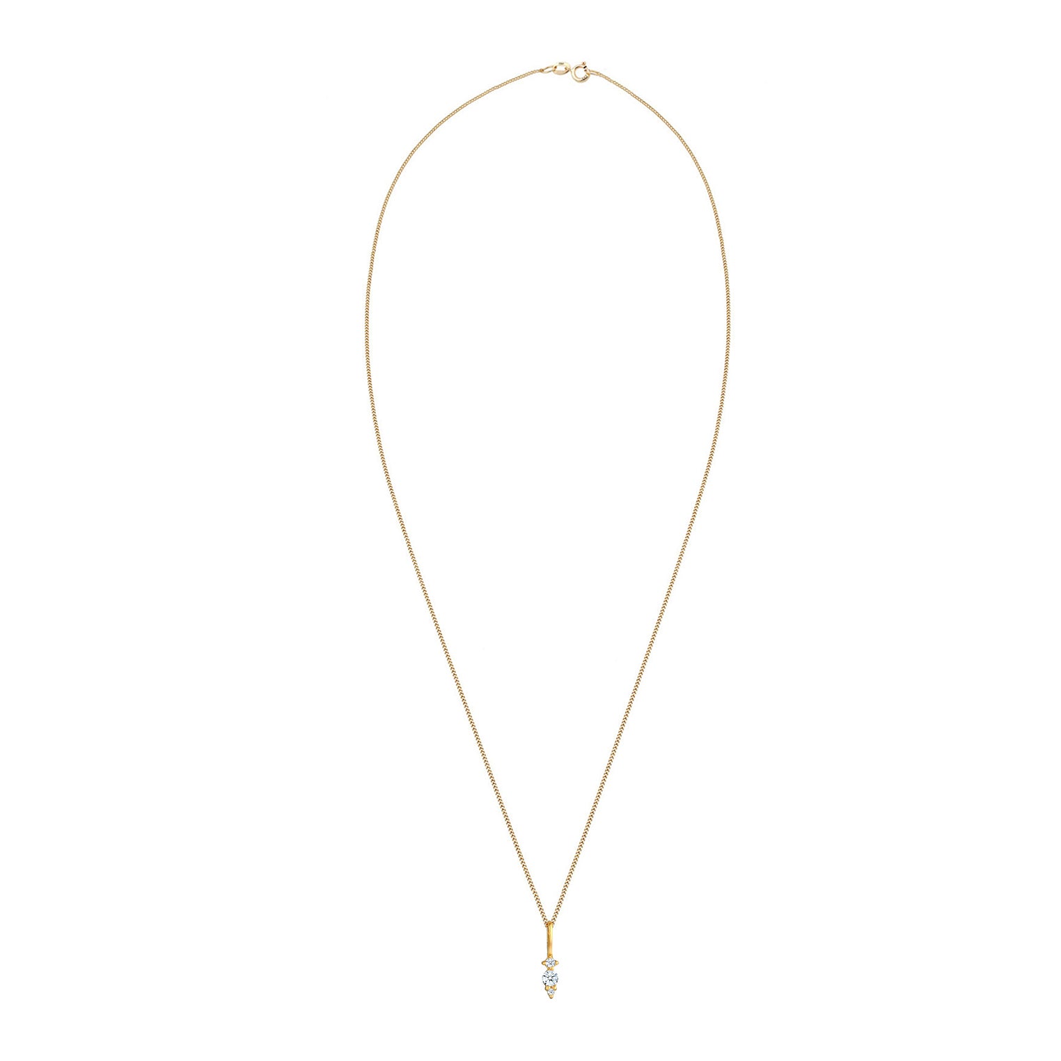 Gold - Elli DIAMONDS | Halskette | Diamant (Weiß, 0,05 ct) | 585 Gelbgold