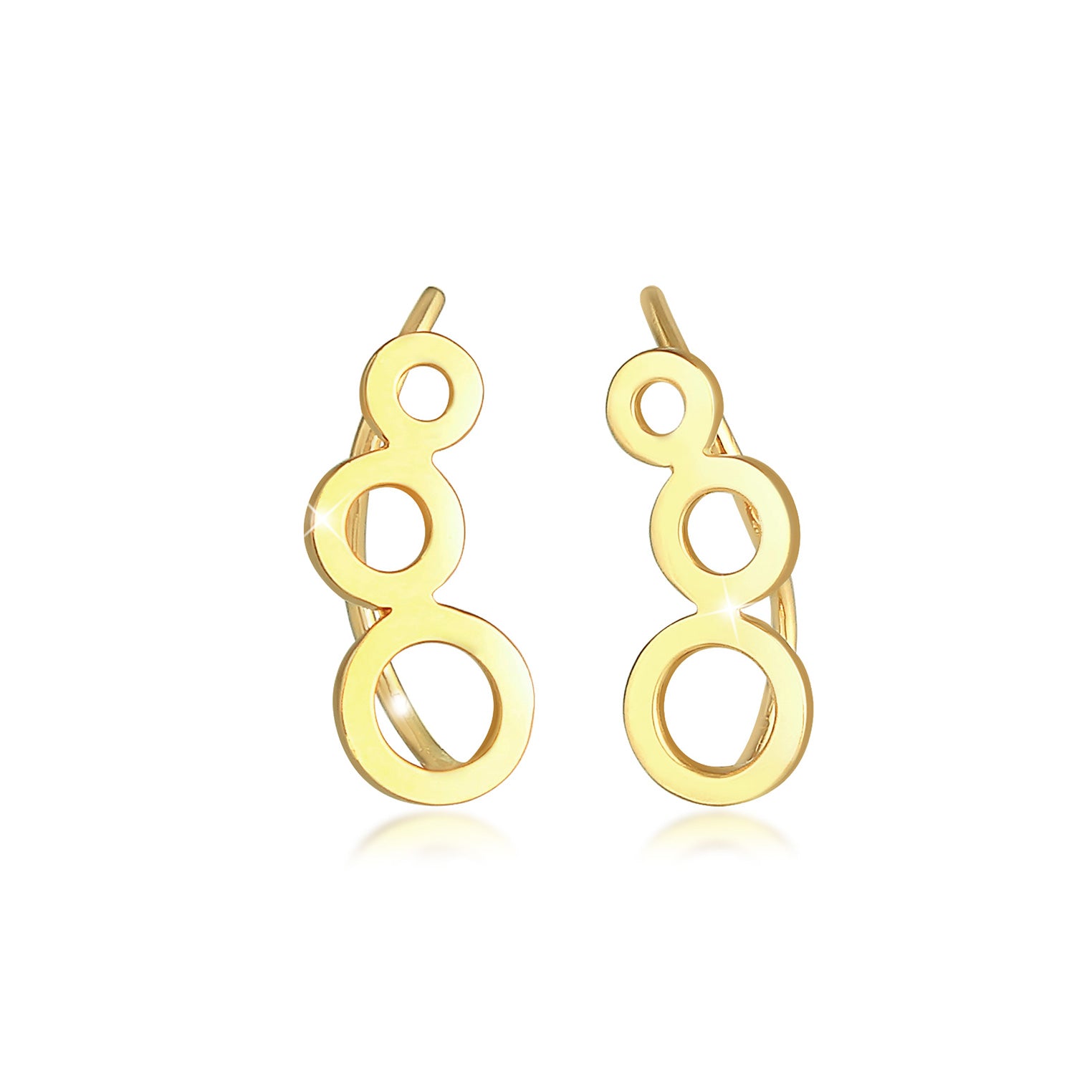 Gold - Elli | Ear Climber | 925 Sterling Silber vergoldet