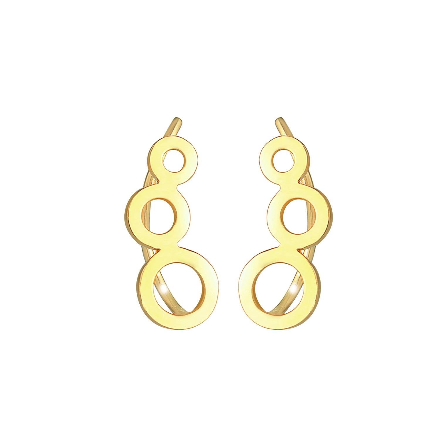 Gold - Elli | Ear Climber | 925 Sterling Silber vergoldet