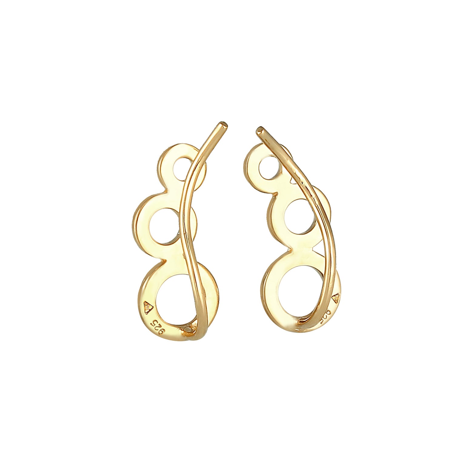 Gold - Elli | Ear Climber | 925 Sterling Silber vergoldet