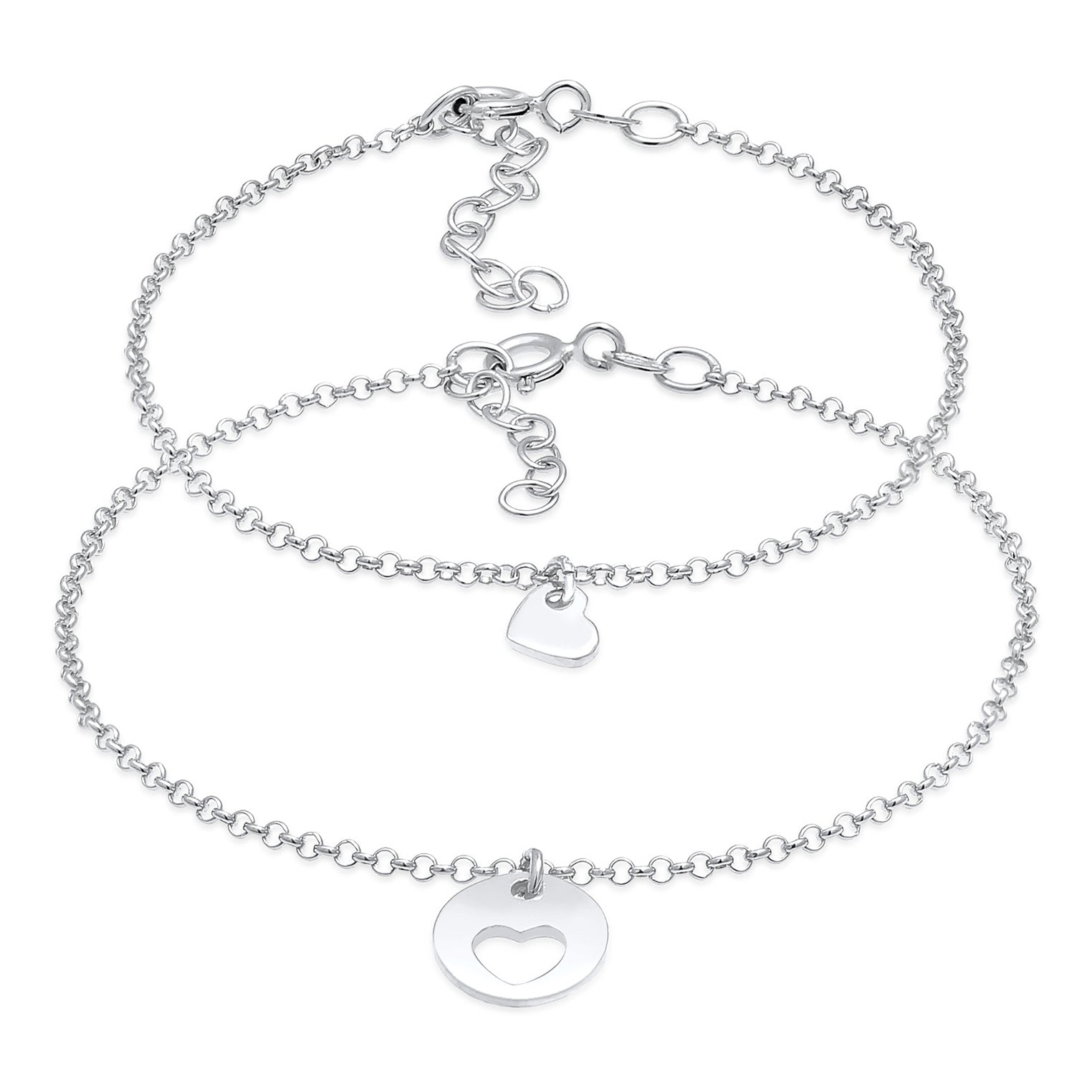 Silber - Elli | Mutter-Kind-Armbandset | 925er Sterling Silber