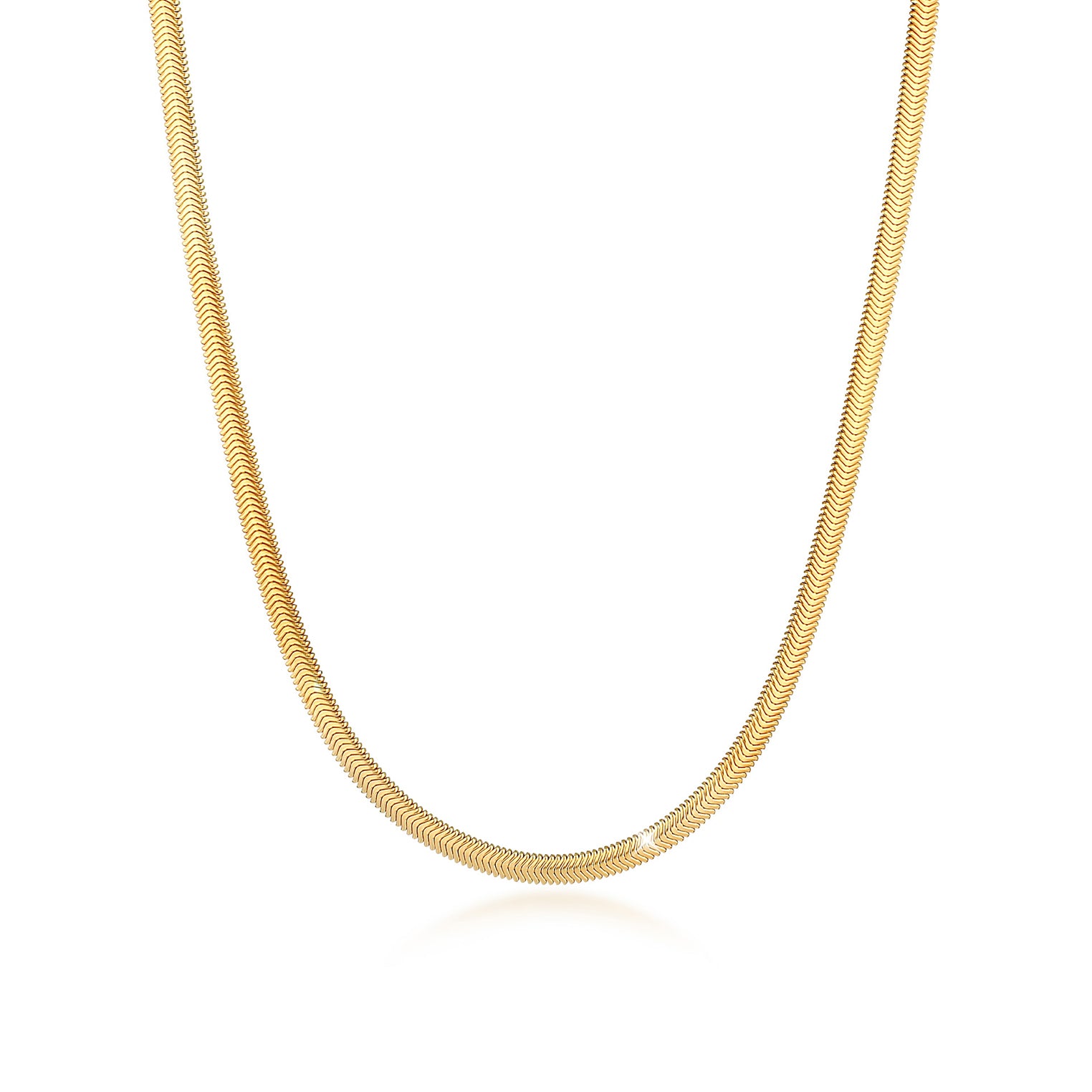 Gold - Elli PREMIUM | Schlangen-Halskette | 925 Sterling Silber vergoldet
