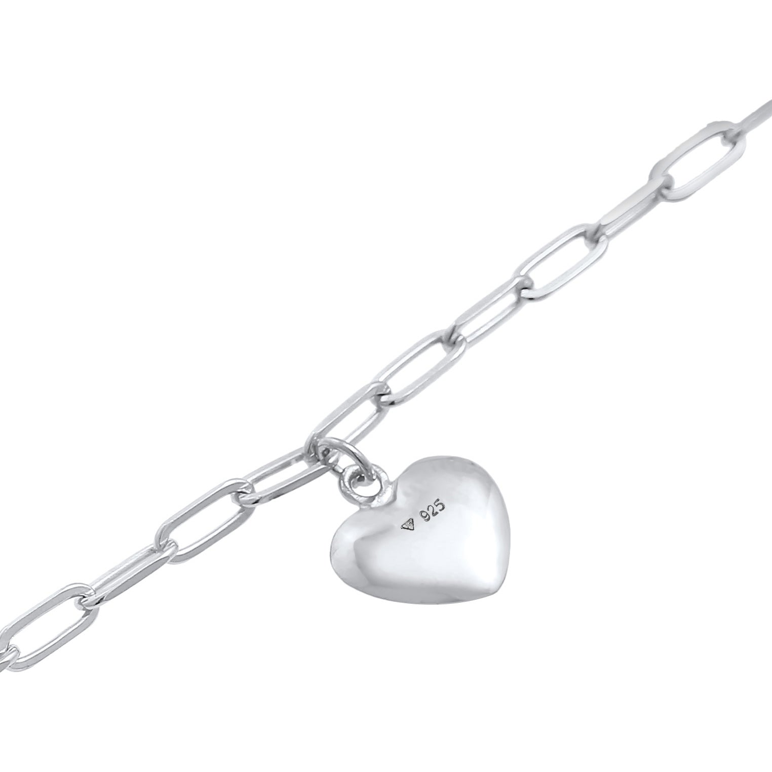 Silber - Elli | Glieder-Armband Herz | 925er Sterling Silber